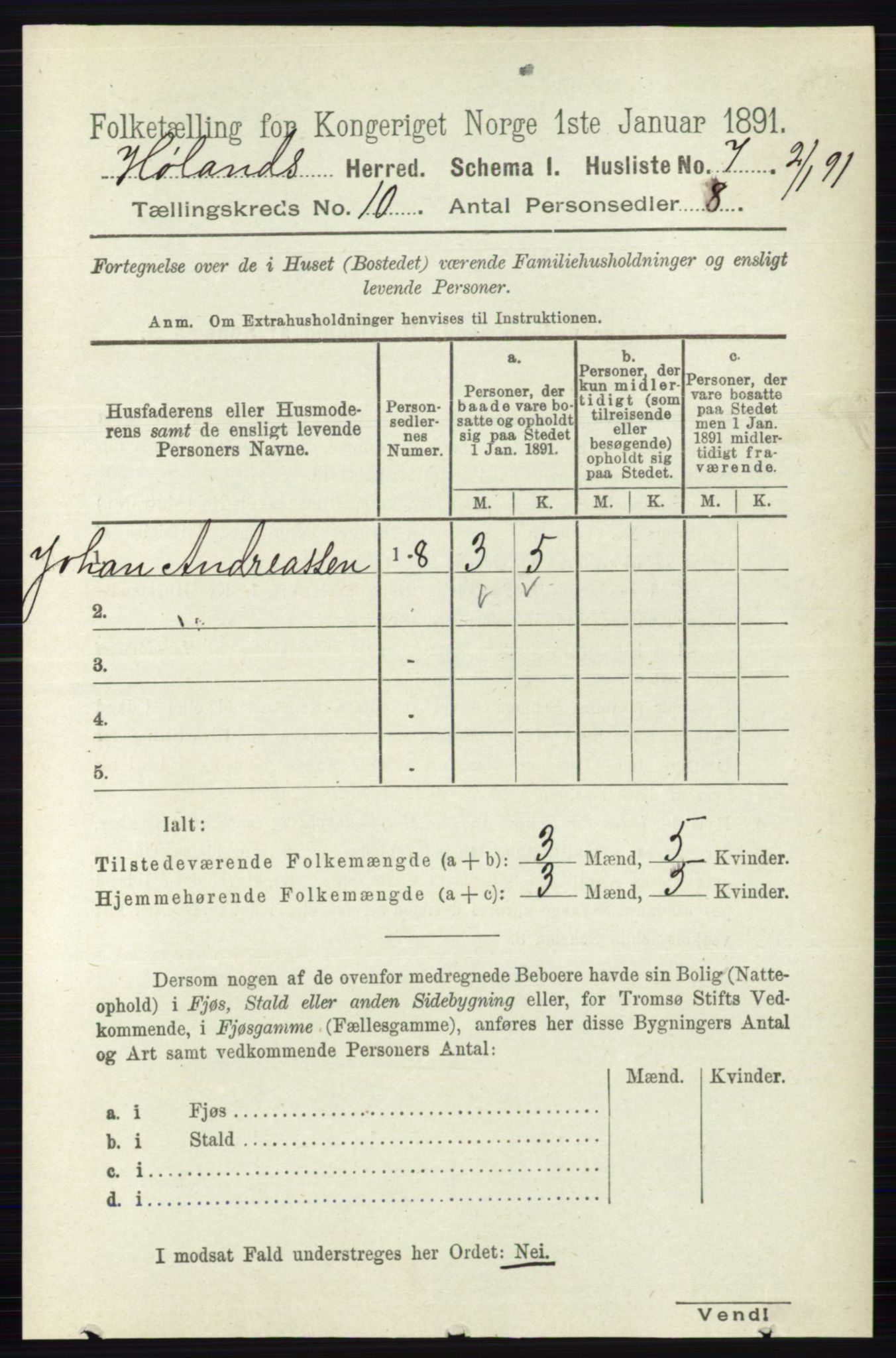 RA, 1891 census for 0221 Høland, 1891, p. 6511