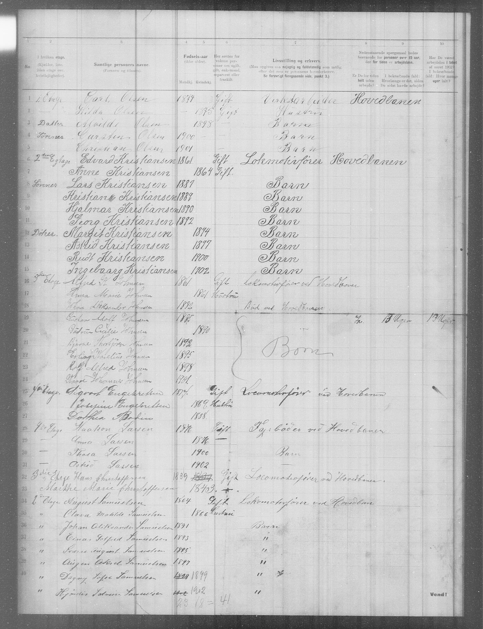 OBA, Municipal Census 1902 for Kristiania, 1902, p. 5947