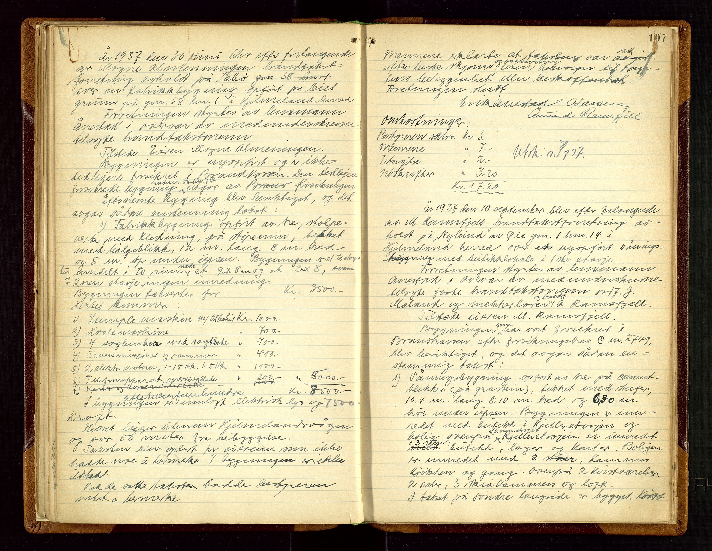 Hjelmeland lensmannskontor, AV/SAST-A-100439/Goa/L0002: Branntakstprotokoll, 1892-1943, p. 106b-107a