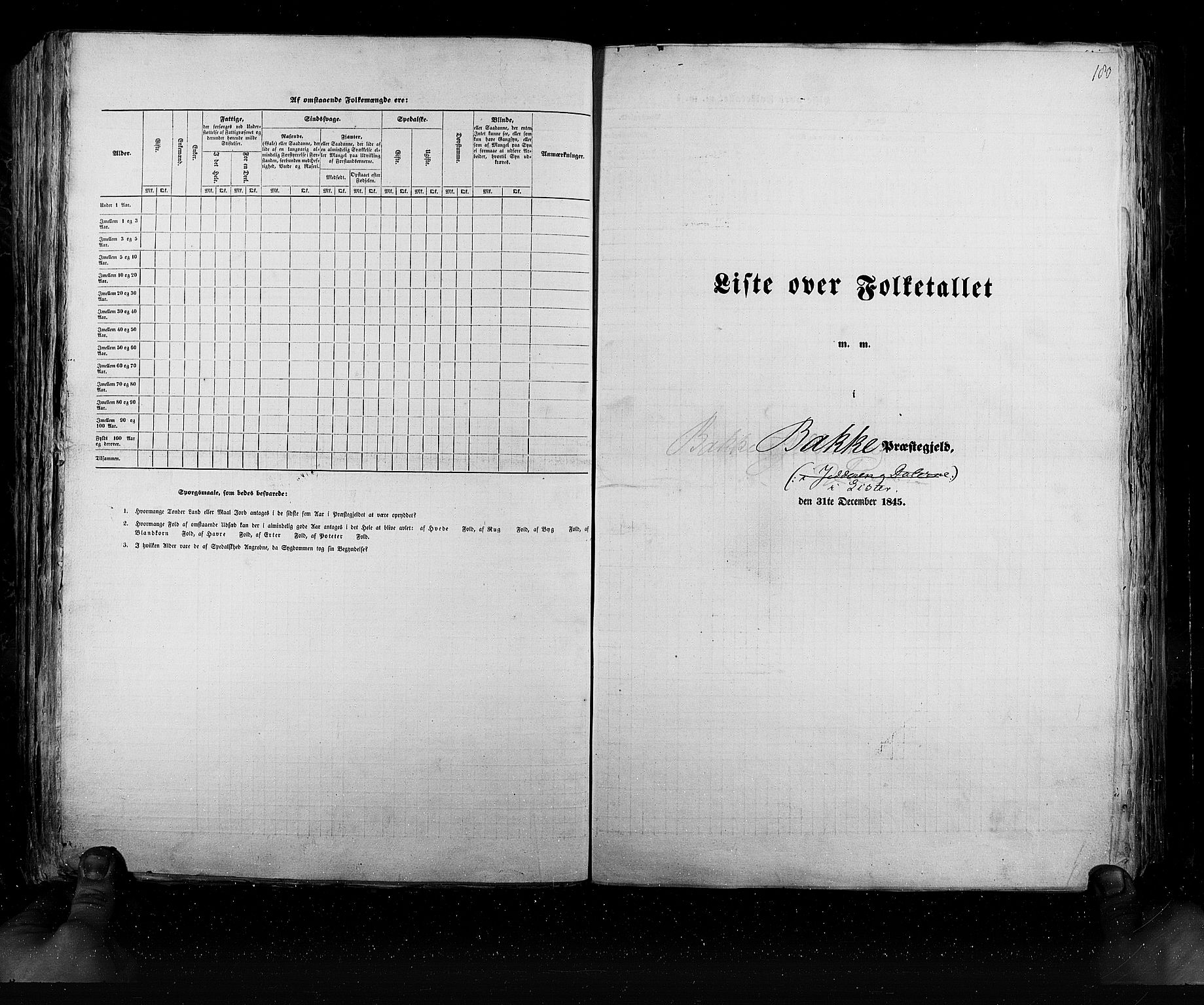 RA, Census 1845, vol. 6: Lister og Mandal amt og Stavanger amt, 1845, p. 180