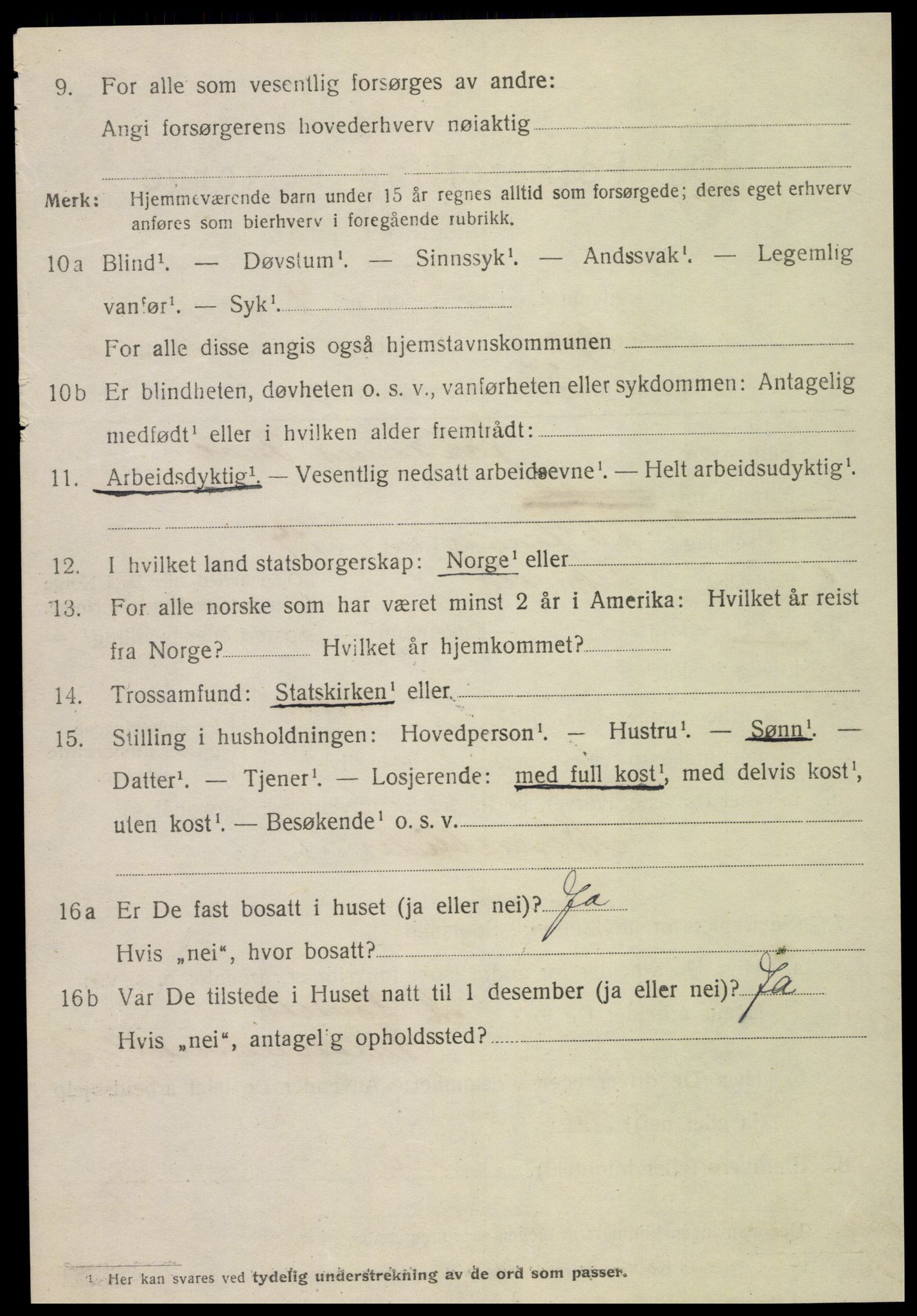 SAT, 1920 census for Steinkjer, 1920, p. 4859