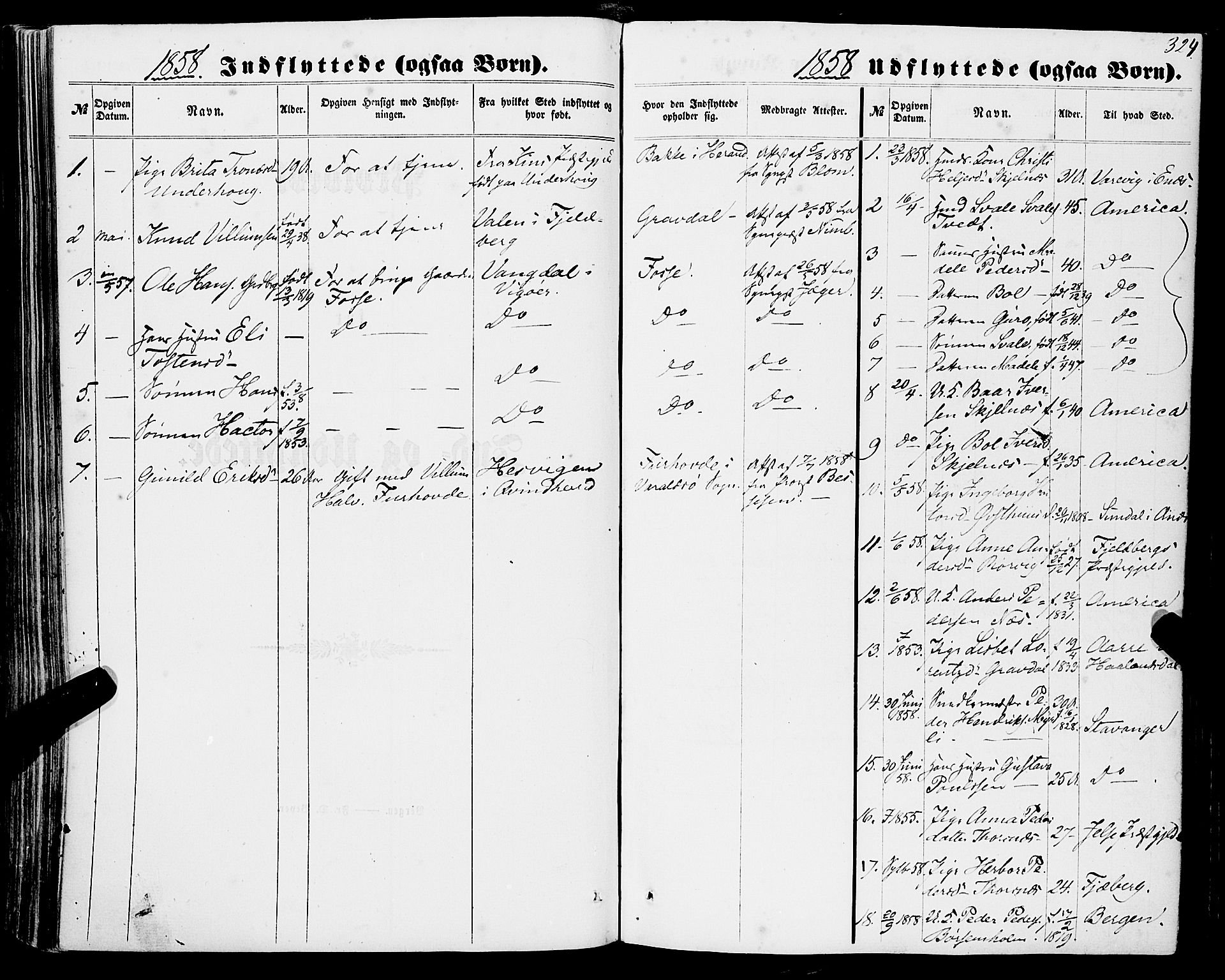 Strandebarm sokneprestembete, AV/SAB-A-78401/H/Haa: Parish register (official) no. A 8, 1858-1872, p. 324