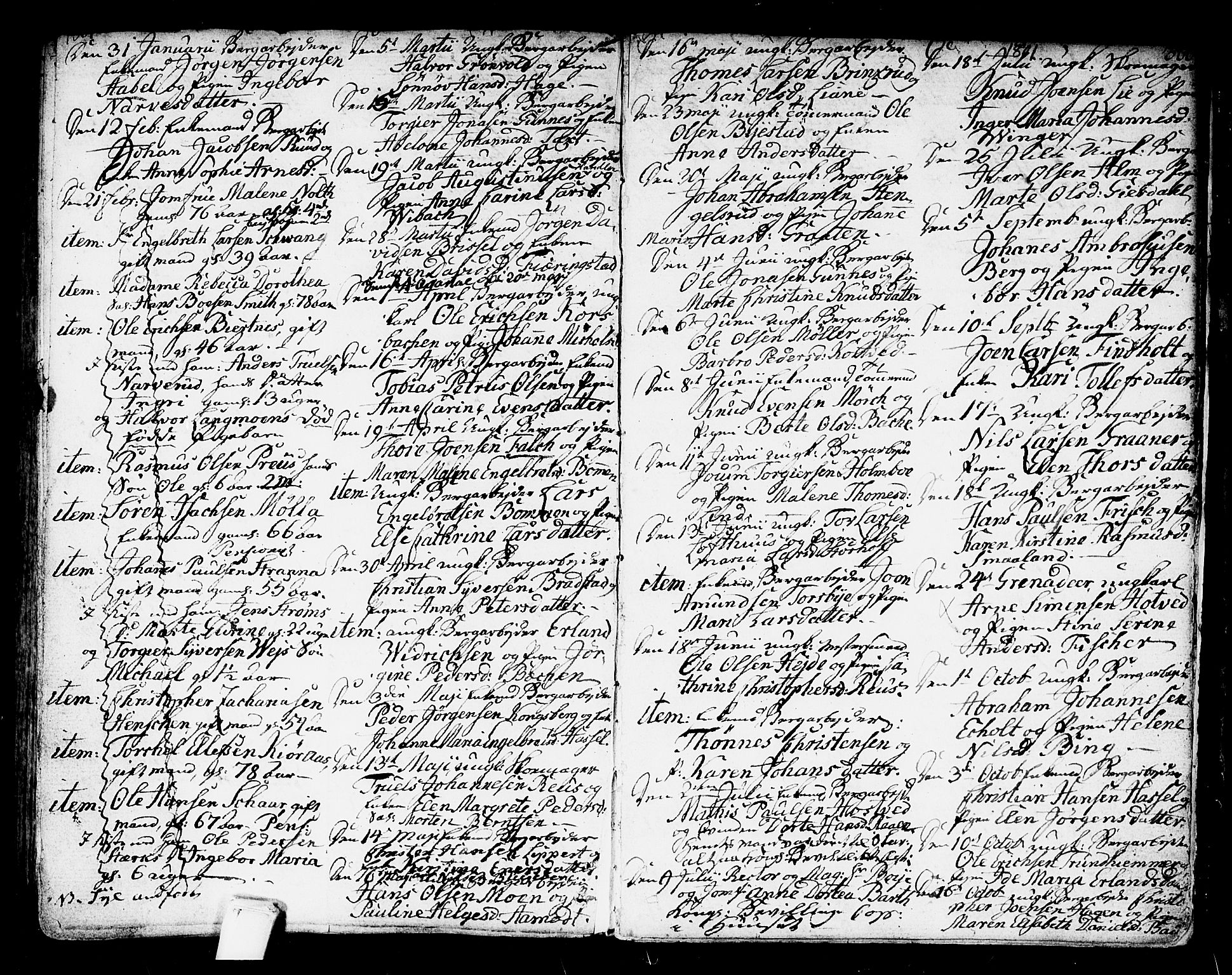 Kongsberg kirkebøker, SAKO/A-22/F/Fa/L0007: Parish register (official) no. I 7, 1795-1816, p. 366