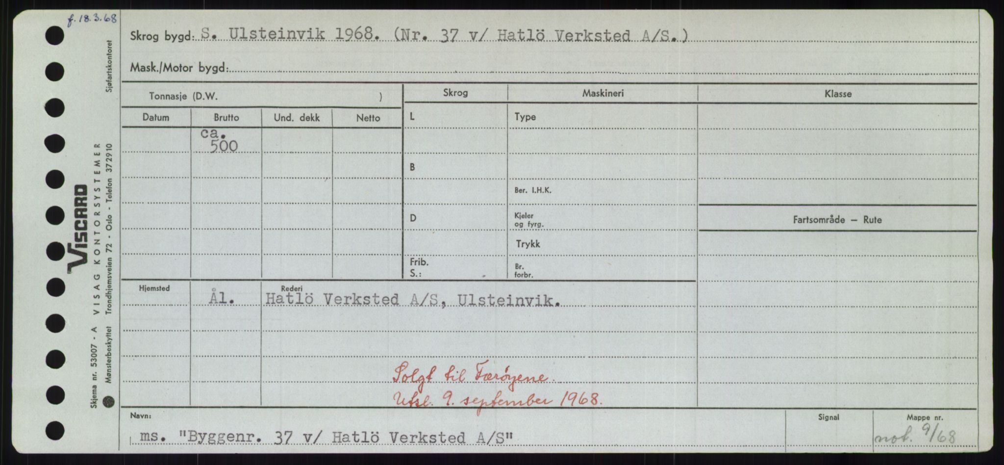 Sjøfartsdirektoratet med forløpere, Skipsmålingen, AV/RA-S-1627/H/Hd/L0006: Fartøy, Byg-Båt, p. 323