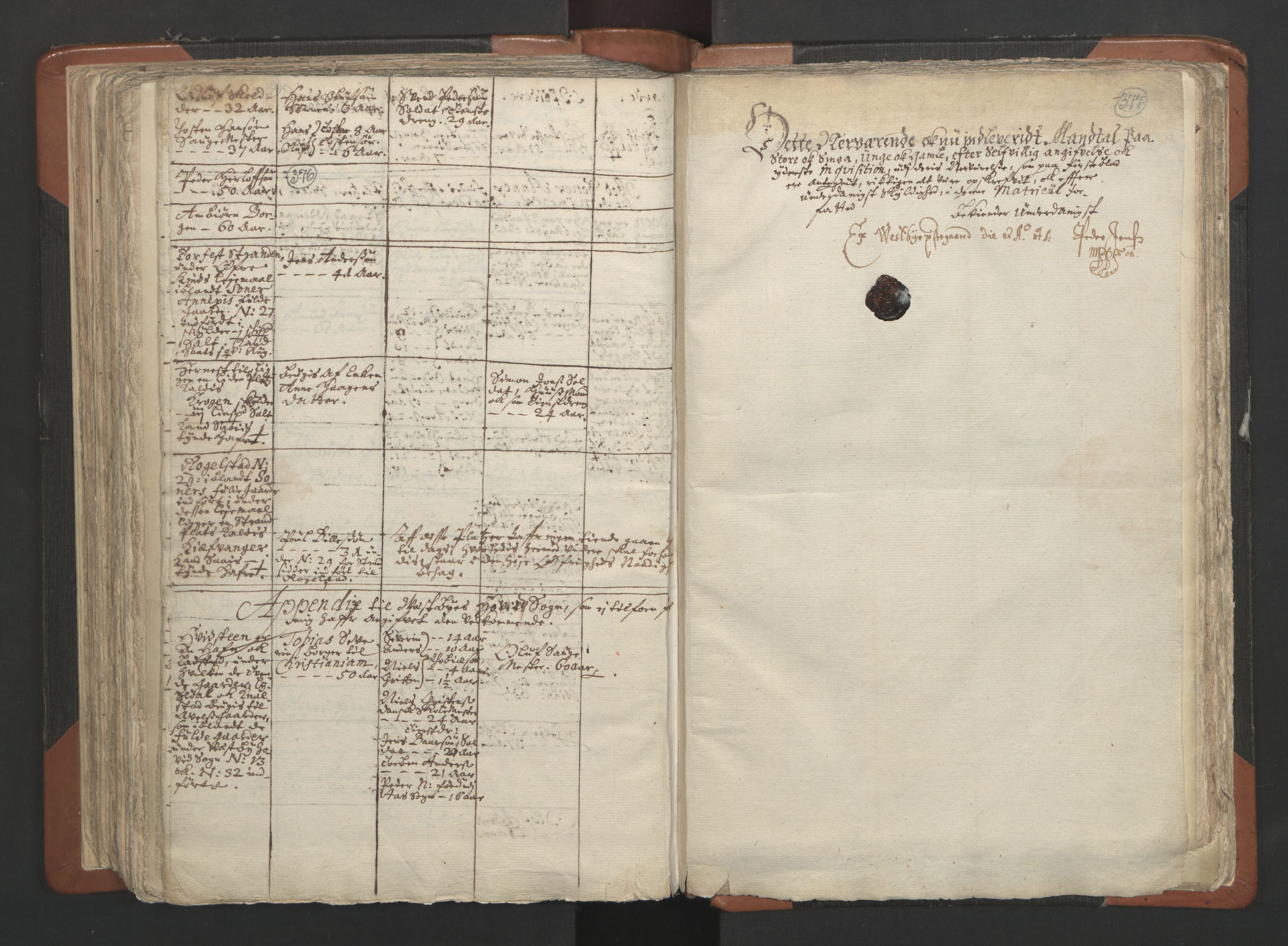 RA, Vicar's Census 1664-1666, no. 2: Øvre Borgesyssel deanery, 1664-1666, p. 376-377