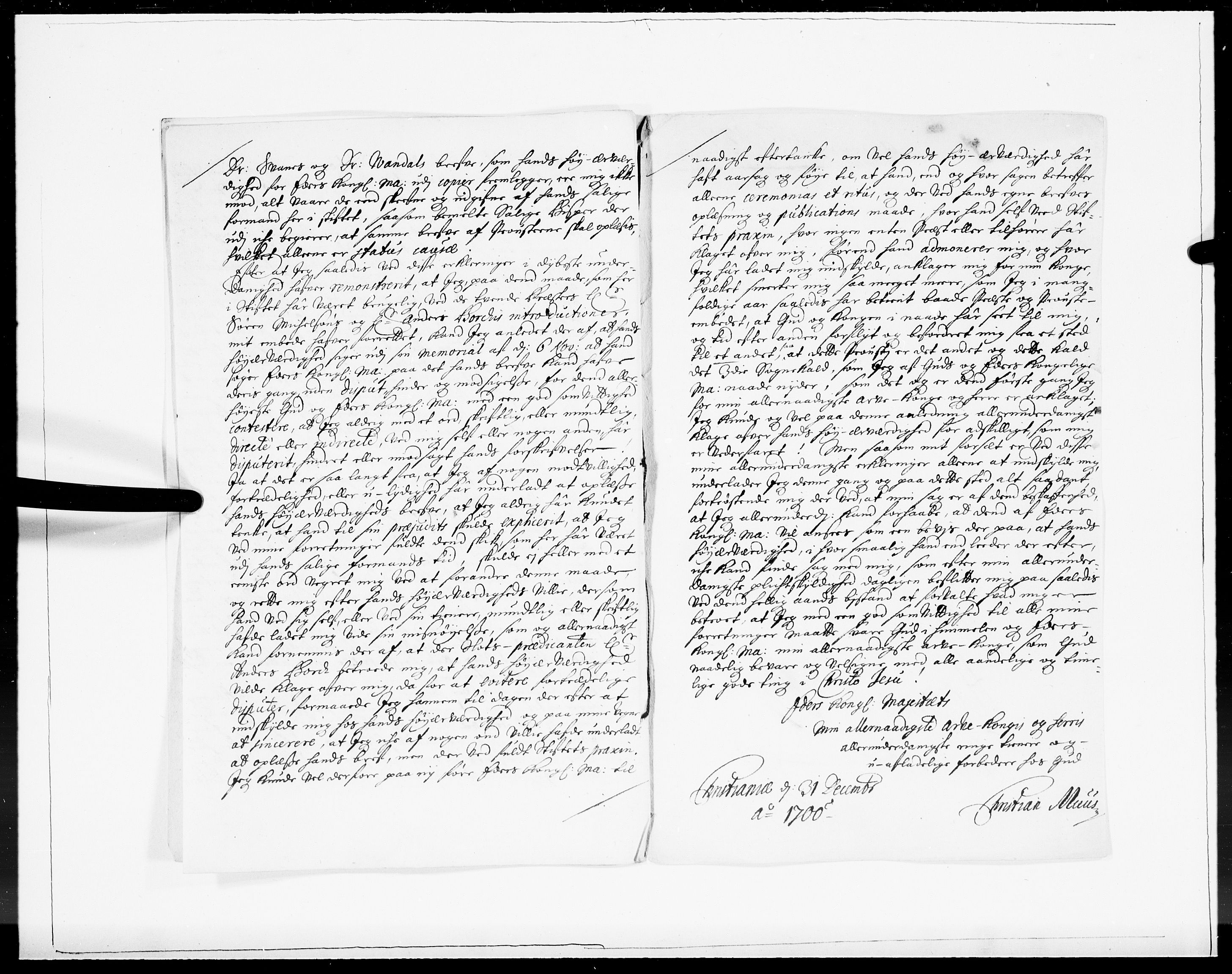 Danske Kanselli 1572-1799, AV/RA-EA-3023/F/Fc/Fcc/Fcca/L0052: Norske innlegg 1572-1799, 1701, p. 18
