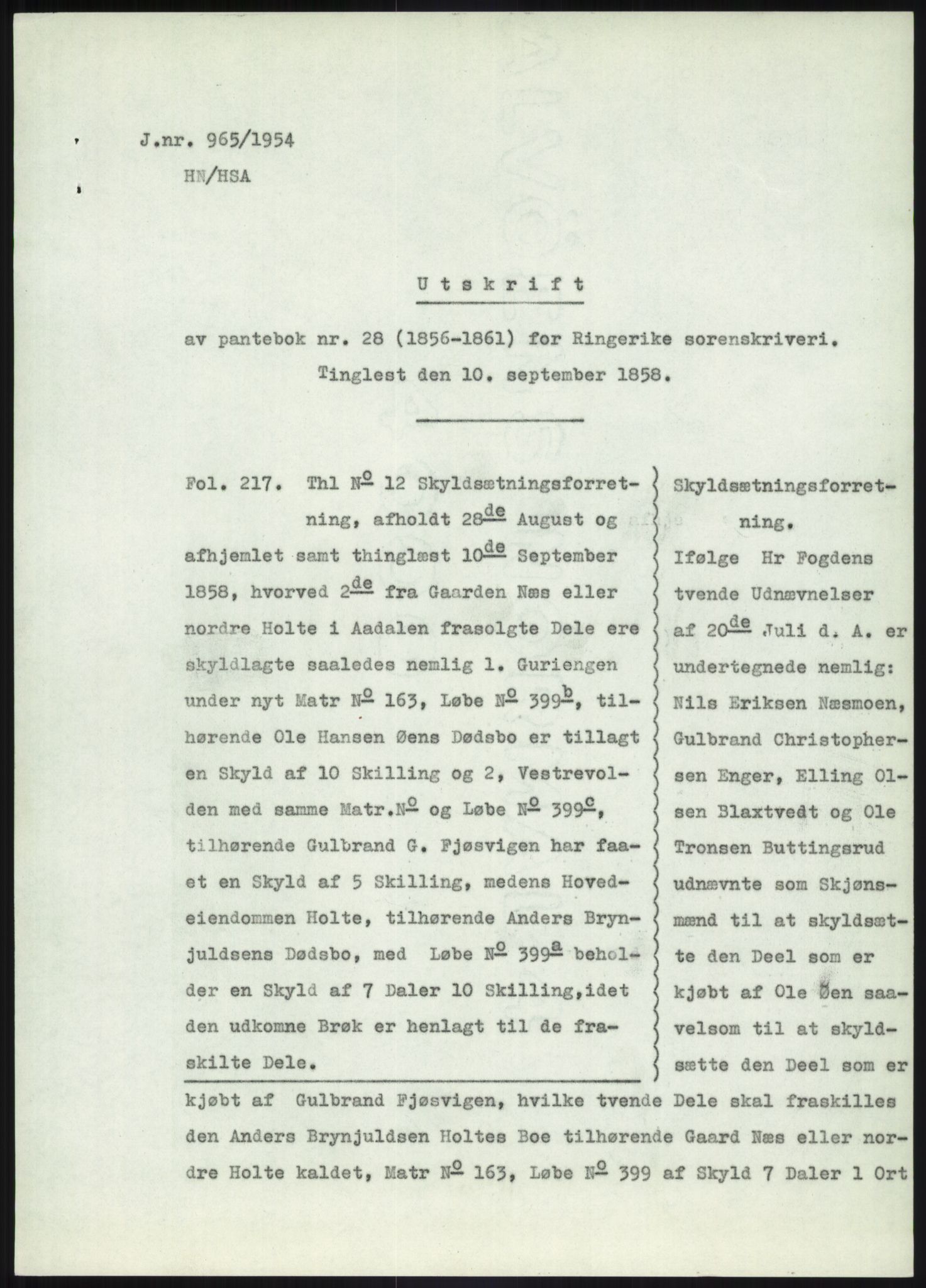Statsarkivet i Kongsberg, SAKO/A-0001, 1954-1955, p. 19