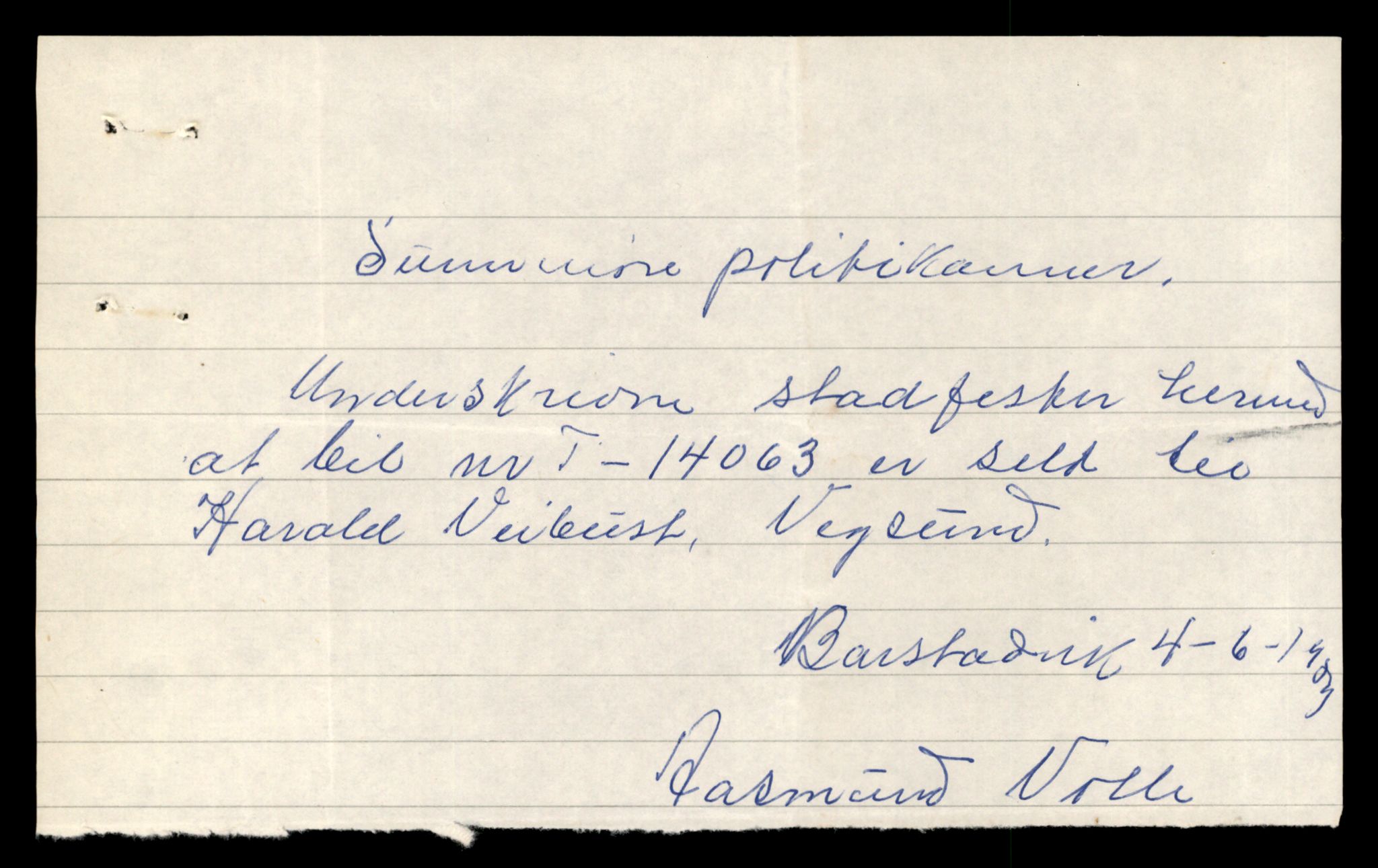 Møre og Romsdal vegkontor - Ålesund trafikkstasjon, AV/SAT-A-4099/F/Fe/L0042: Registreringskort for kjøretøy T 13906 - T 14079, 1927-1998, p. 2768