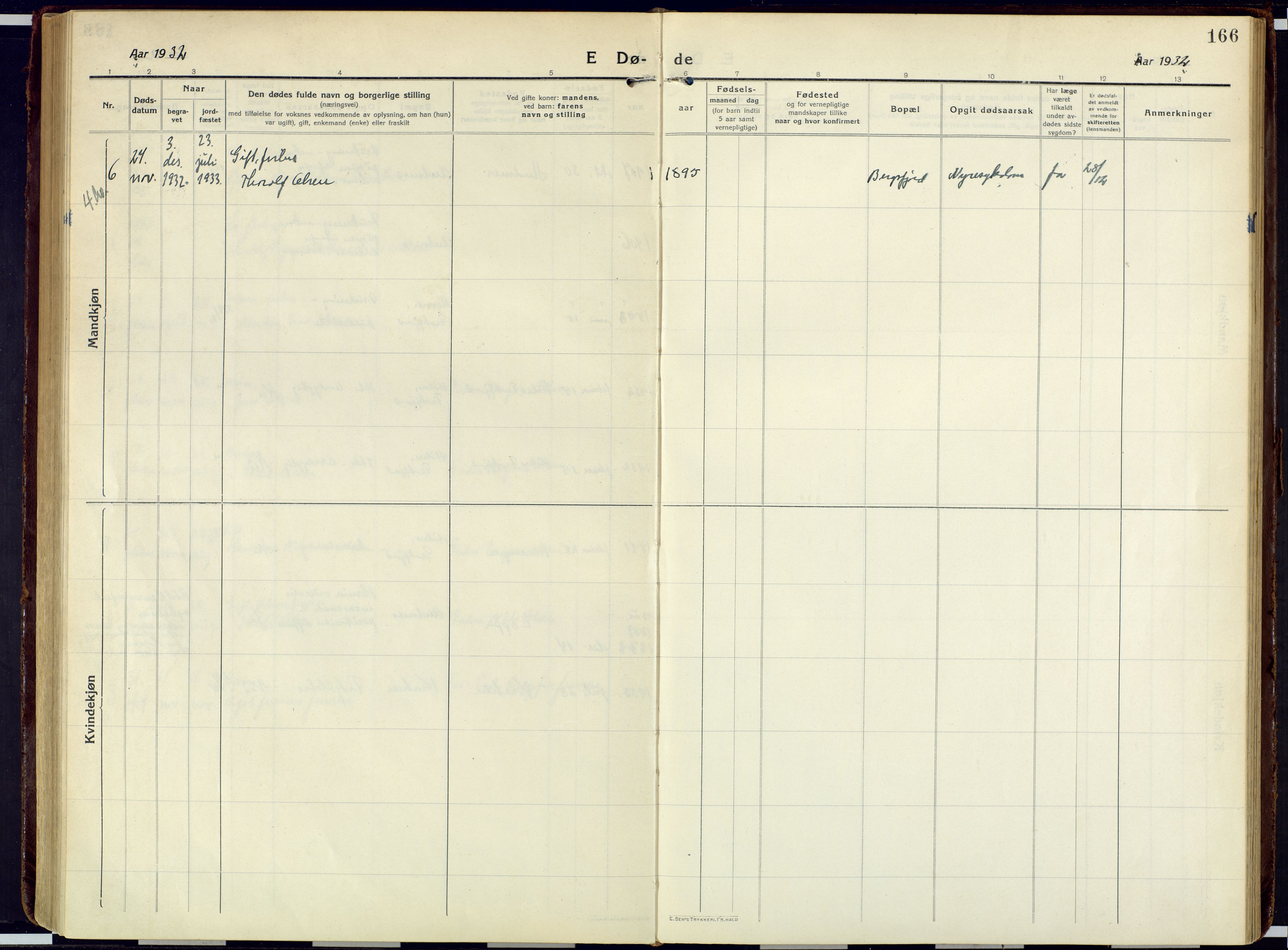 Loppa sokneprestkontor, SATØ/S-1339/H/Ha/L0013kirke: Parish register (official) no. 13, 1920-1932, p. 166