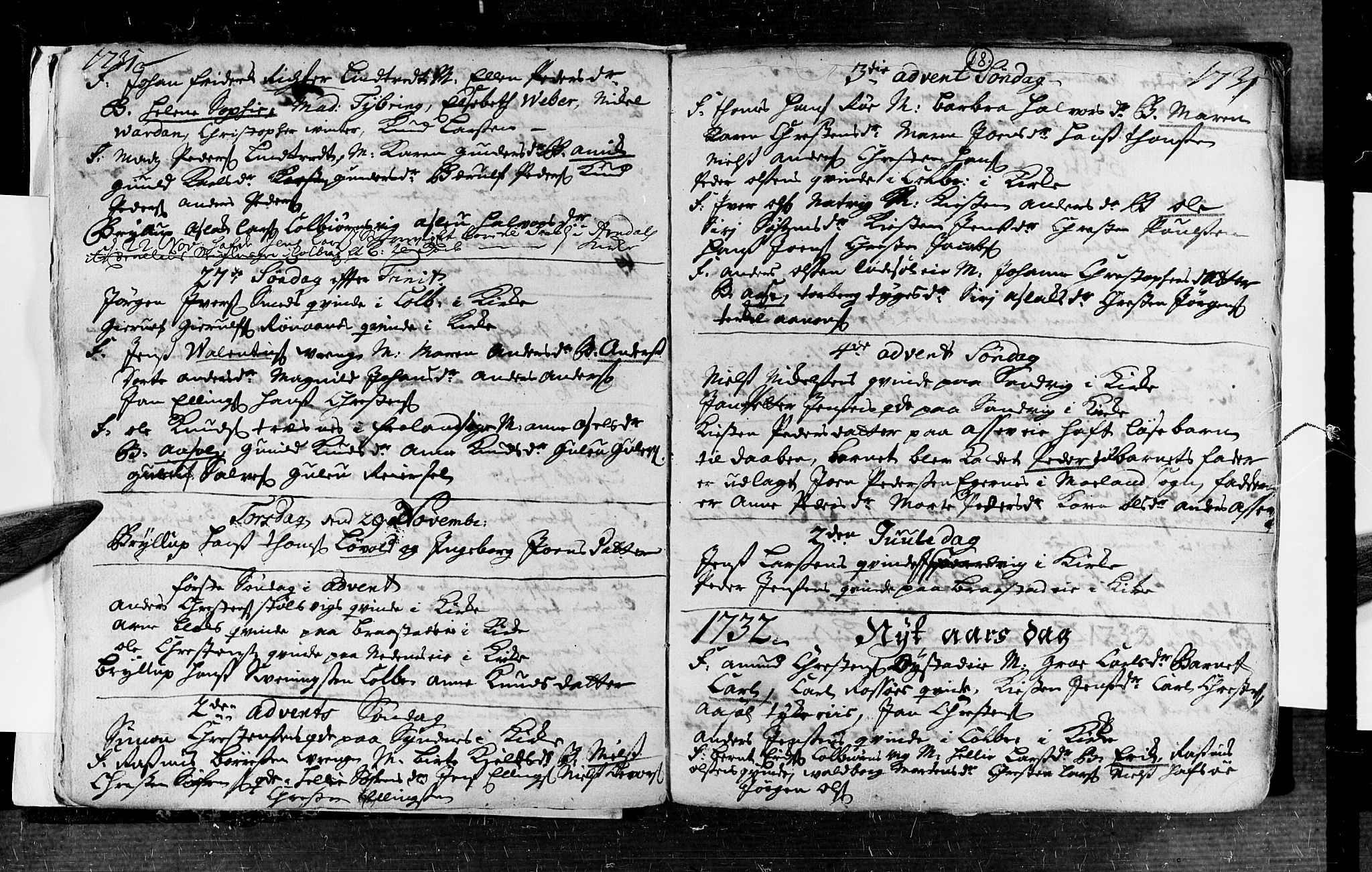 Øyestad sokneprestkontor, AV/SAK-1111-0049/F/Fa/L0004: Parish register (official) no. A 4, 1730-1750, p. 18