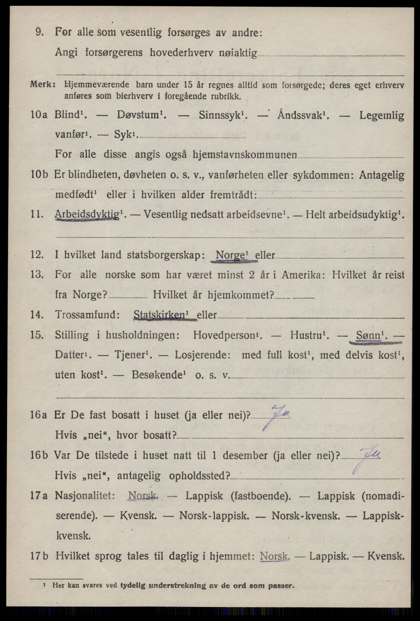 SAT, 1920 census for Malvik, 1920, p. 3201