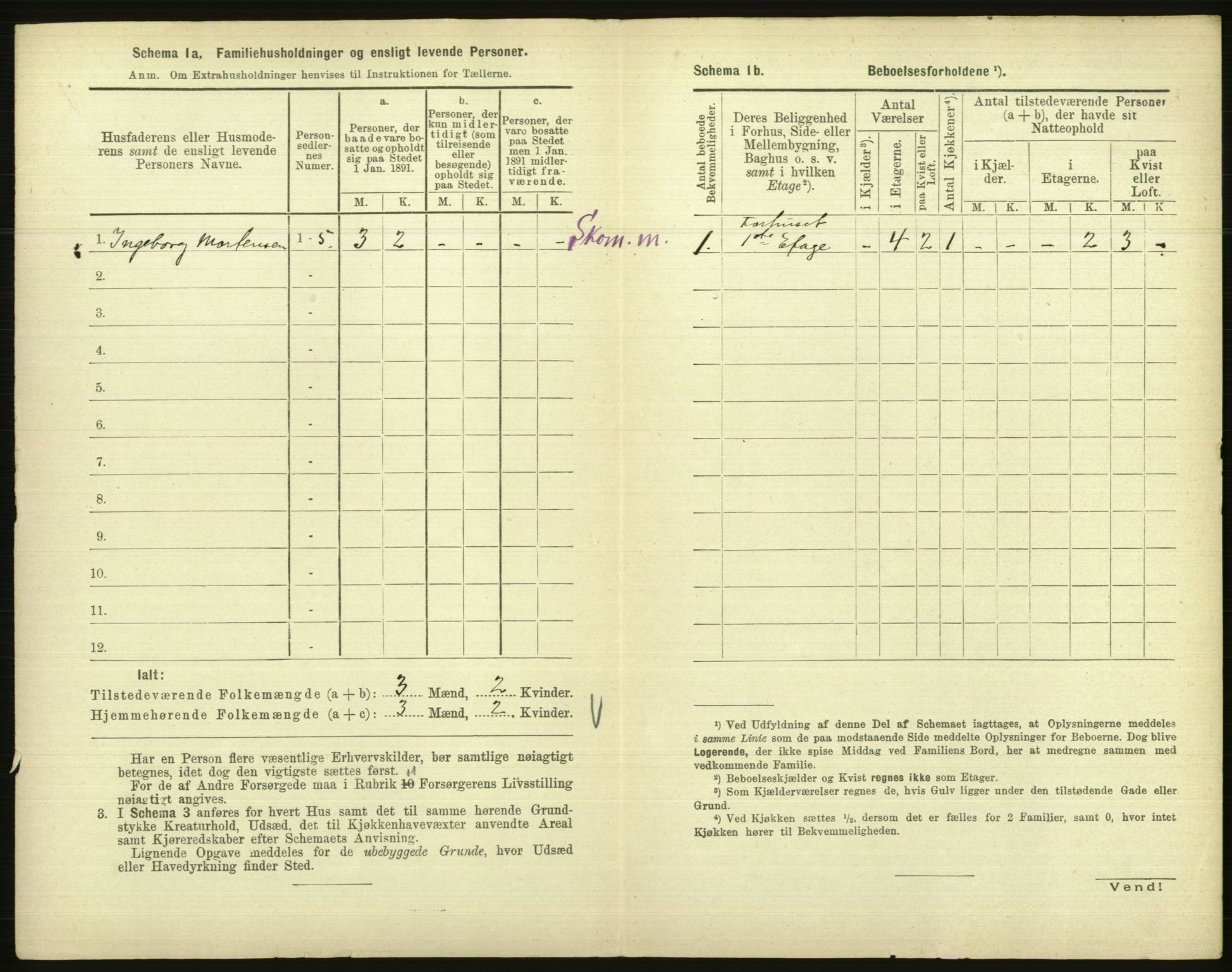 RA, 1891 census for 1001 Kristiansand, 1891, p. 549