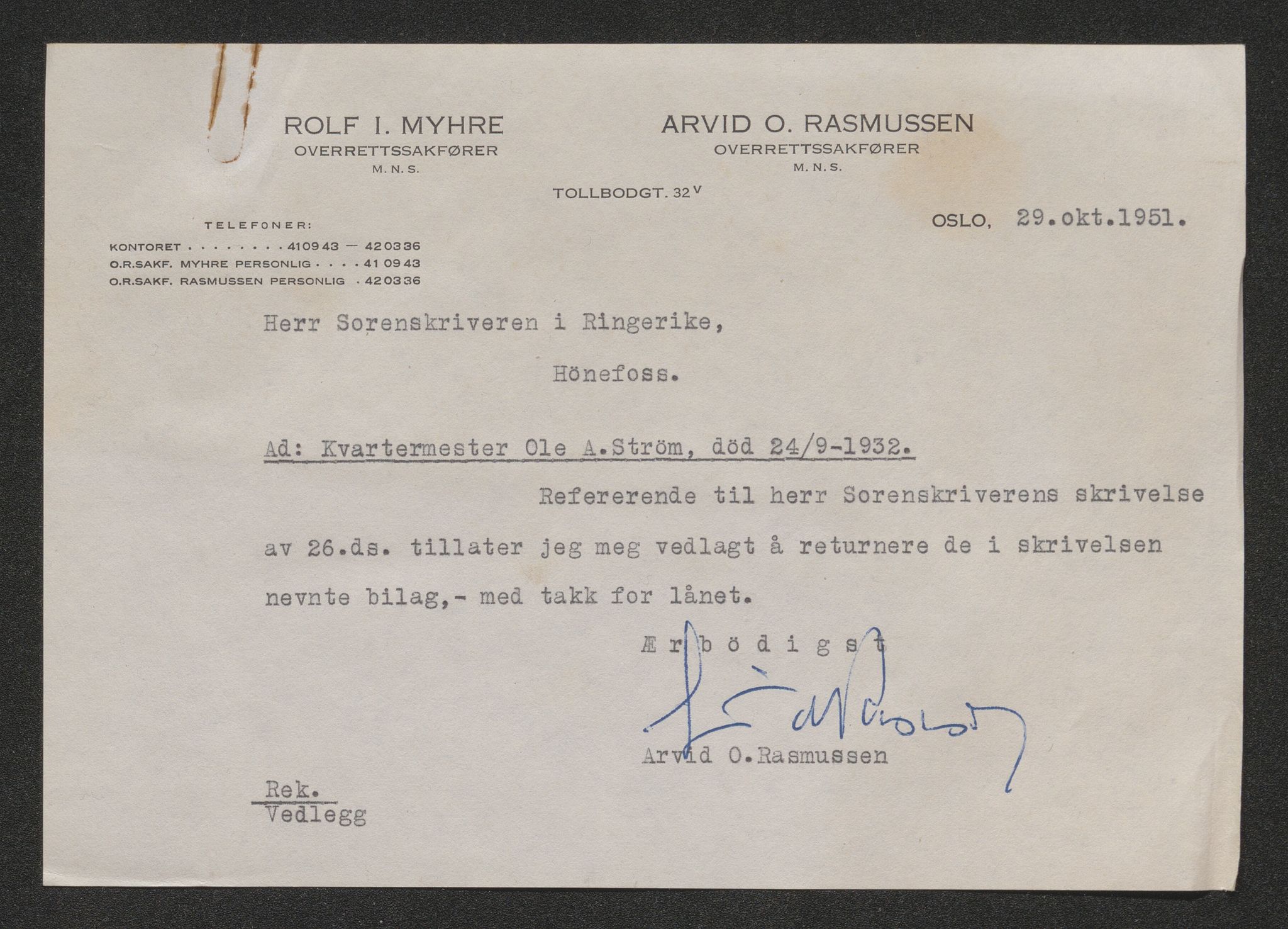 Ringerike sorenskriveri, AV/SAKO-A-105/H/Ha/Hab/L0017: Dødsfallslister Haugsbygd, 1931-1940