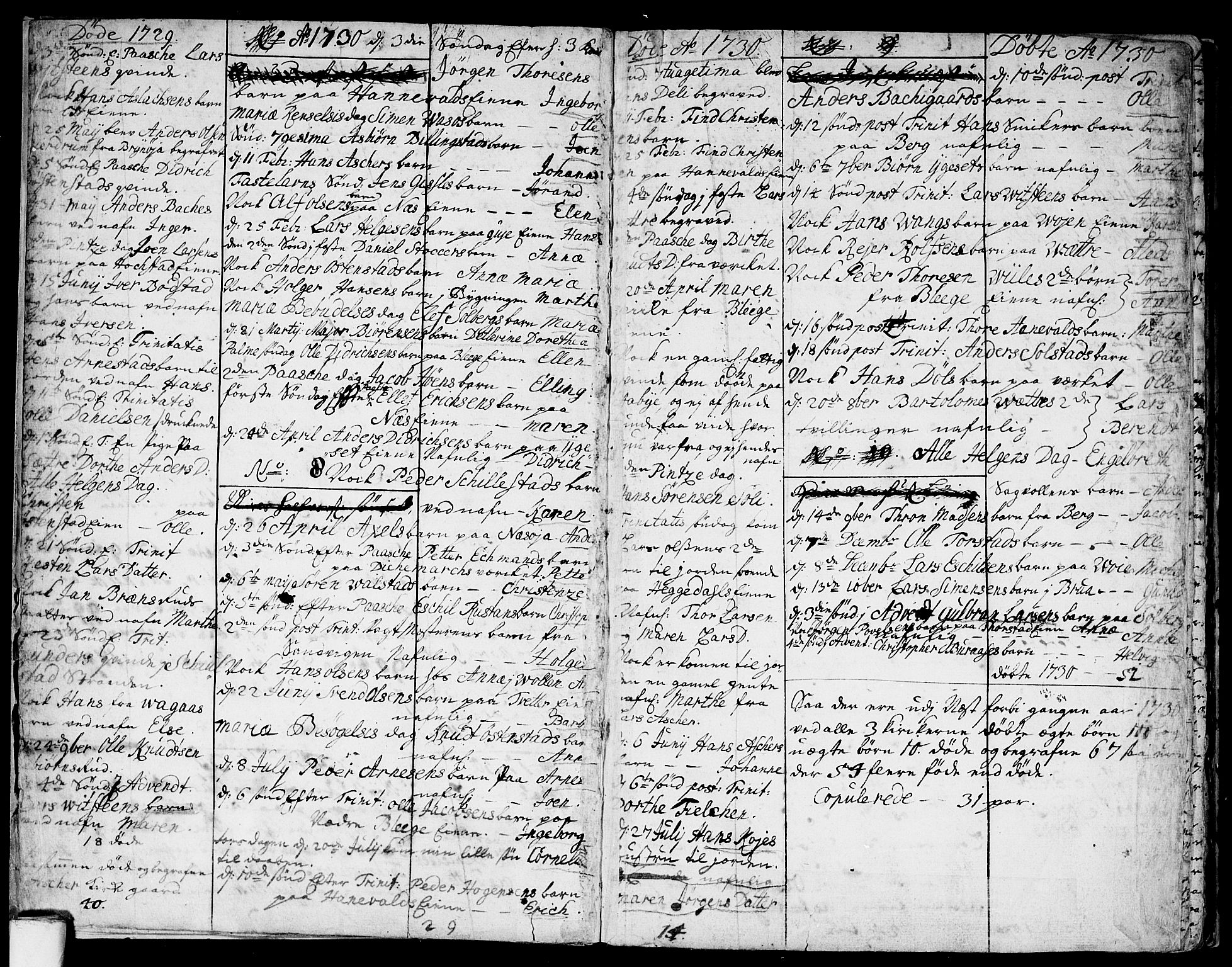 Asker prestekontor Kirkebøker, SAO/A-10256a/F/Fa/L0001: Parish register (official) no. I 1, 1726-1744, p. 5