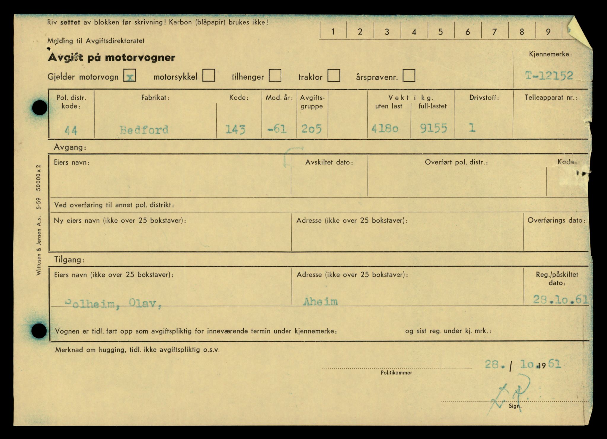 Møre og Romsdal vegkontor - Ålesund trafikkstasjon, AV/SAT-A-4099/F/Fe/L0035: Registreringskort for kjøretøy T 12653 - T 12829, 1927-1998, p. 3056