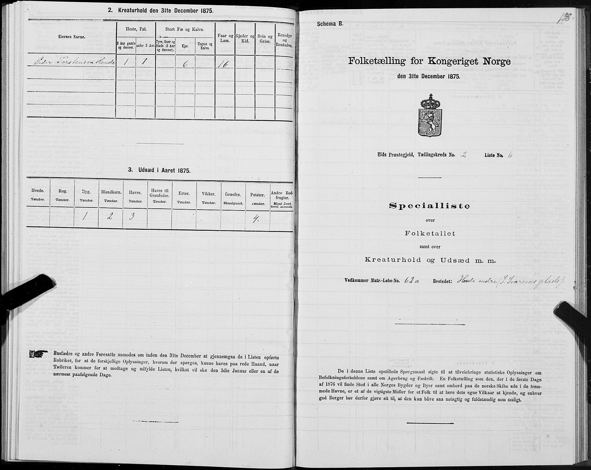 SAT, 1875 census for 1538P Eid, 1875, p. 1138