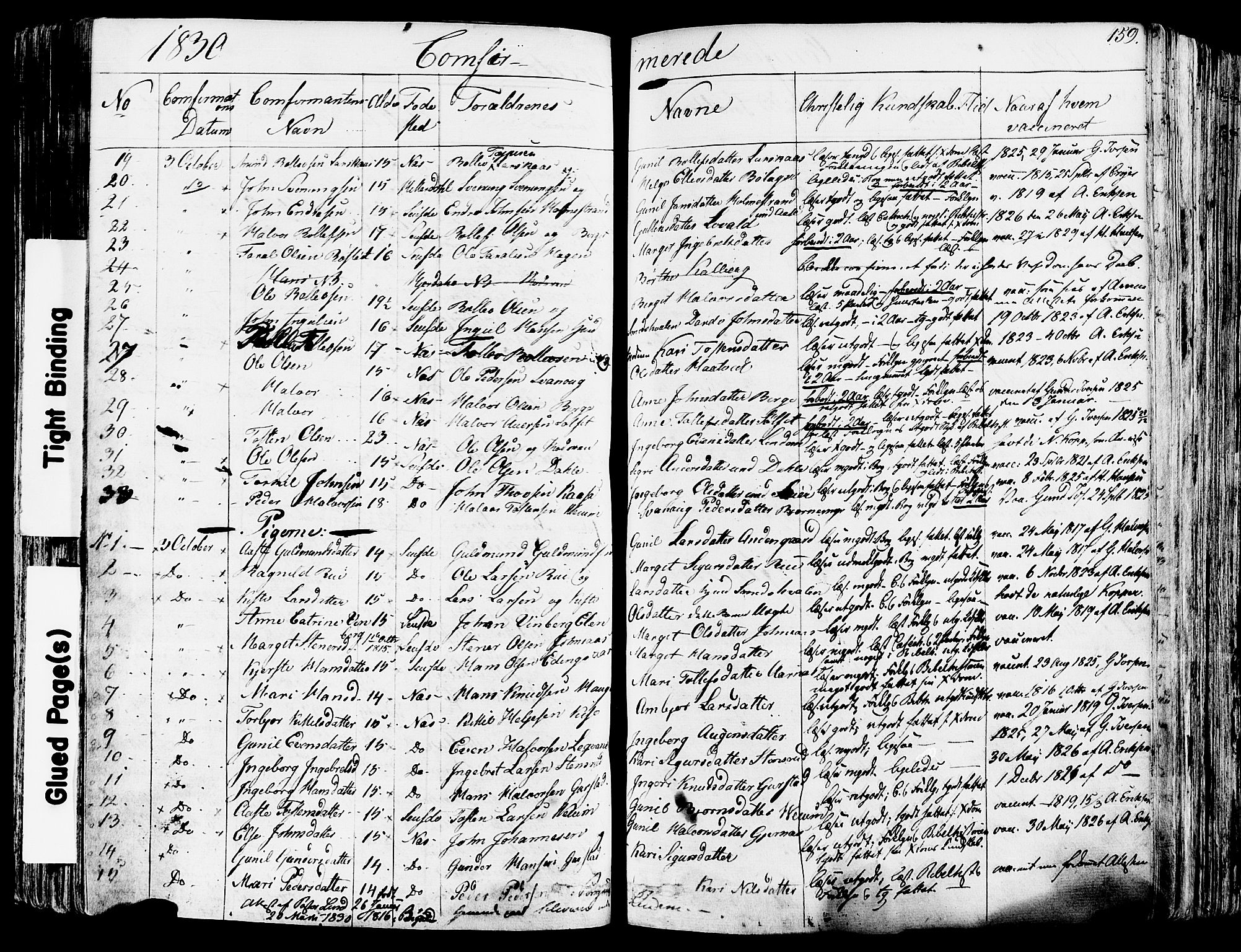 Sauherad kirkebøker, SAKO/A-298/F/Fa/L0006: Parish register (official) no. I 6, 1827-1850, p. 159