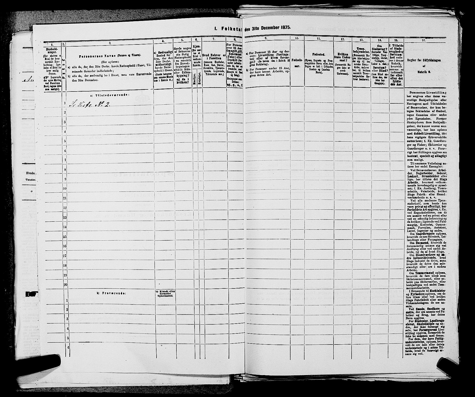 SAKO, 1875 census for 0631P Flesberg, 1875, p. 1088