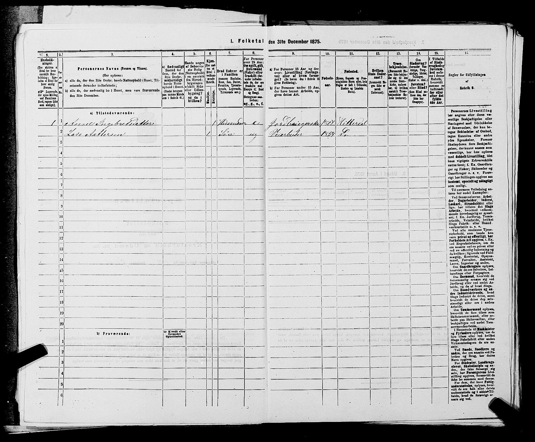 SAKO, 1875 census for 0823P Heddal, 1875, p. 832