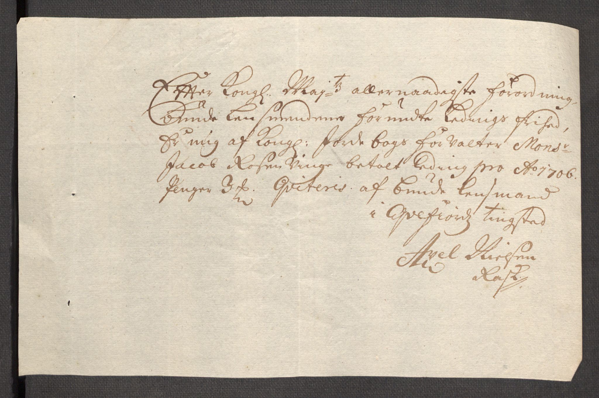 Rentekammeret inntil 1814, Reviderte regnskaper, Fogderegnskap, AV/RA-EA-4092/R68/L4756: Fogderegnskap Senja og Troms, 1705-1707, p. 253