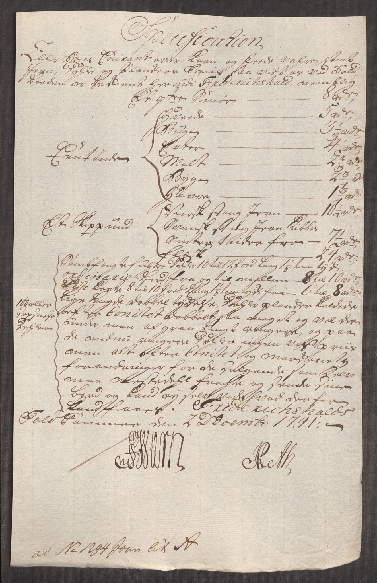 Rentekammeret inntil 1814, Realistisk ordnet avdeling, AV/RA-EA-4070/Oe/L0002: [Ø1]: Priskuranter, 1740-1744, p. 201