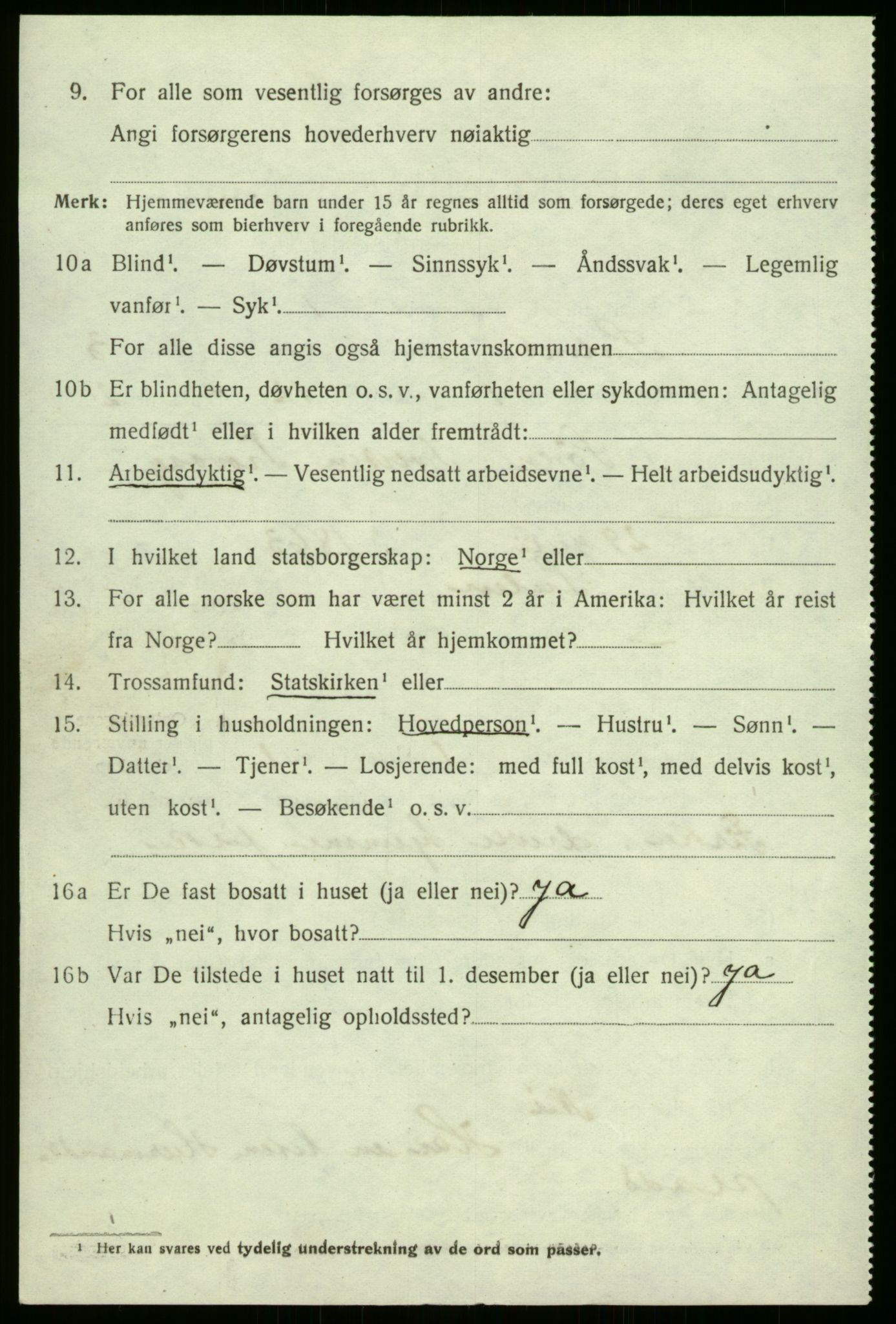 SAB, 1920 census for Solund, 1920, p. 1551