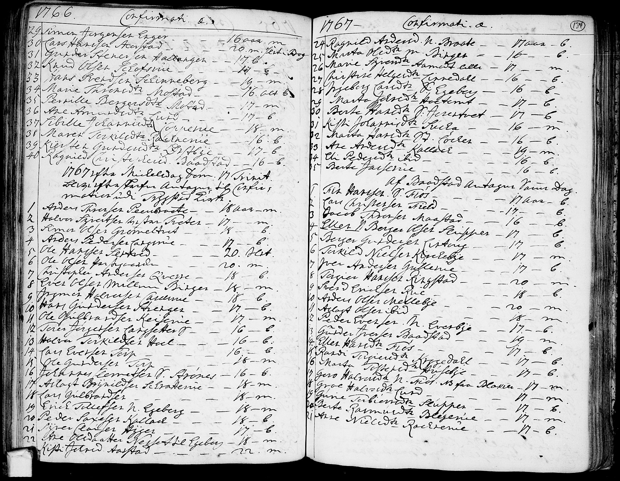 Trøgstad prestekontor Kirkebøker, SAO/A-10925/F/Fa/L0004: Parish register (official) no. I 4, 1750-1784, p. 134