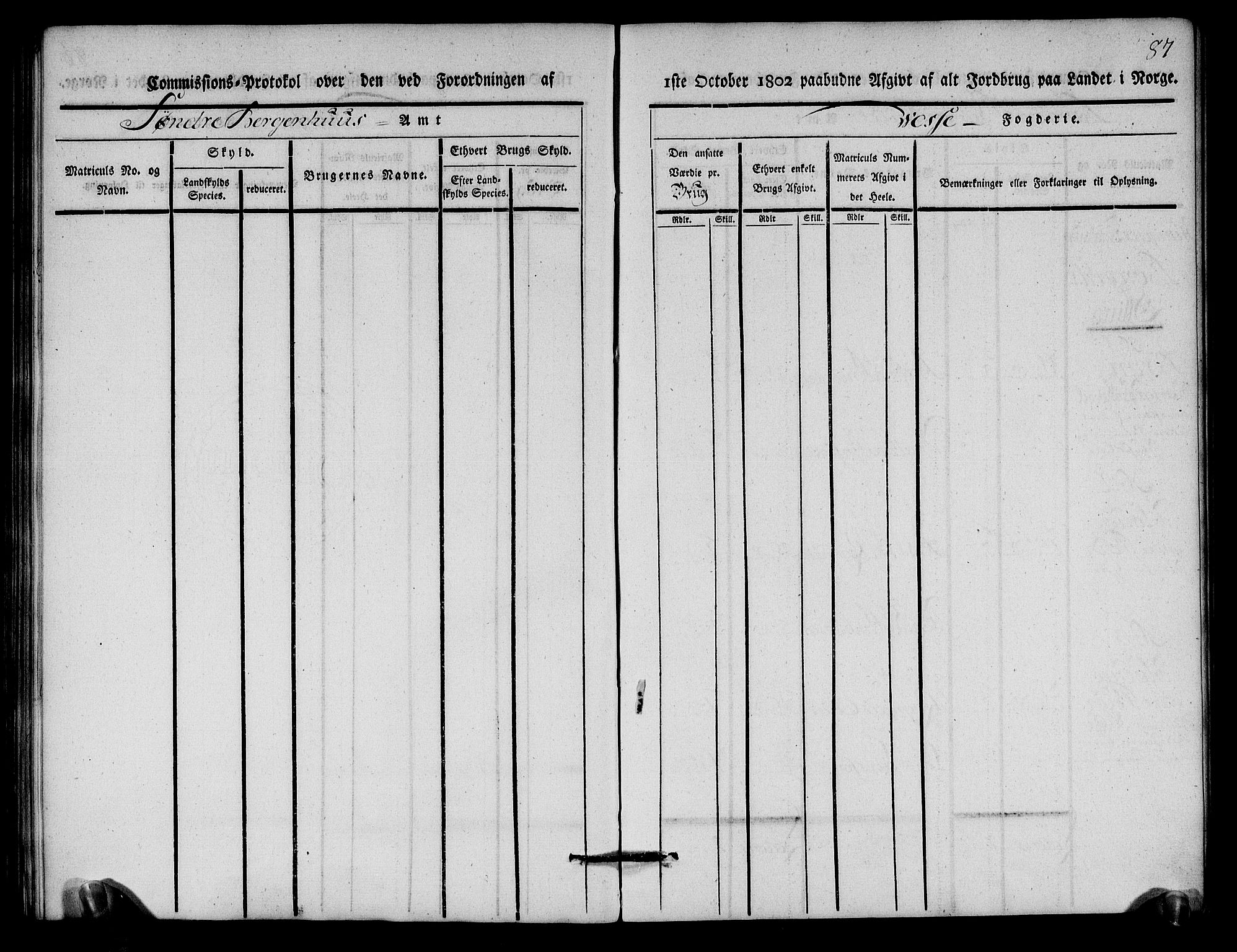 Rentekammeret inntil 1814, Realistisk ordnet avdeling, AV/RA-EA-4070/N/Ne/Nea/L0112: Nordhordland og Voss fogderi. Kommisjonsprotokoll for Voss, 1803, p. 89