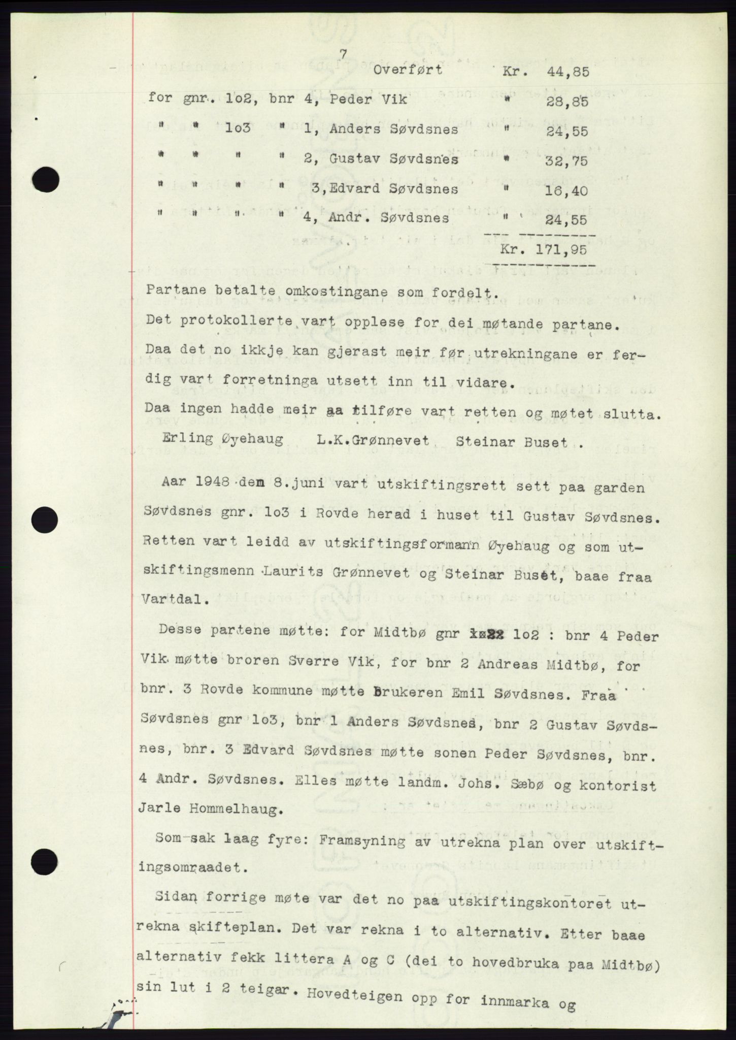 Søre Sunnmøre sorenskriveri, AV/SAT-A-4122/1/2/2C/L0083: Mortgage book no. 9A, 1948-1949, Diary no: : 60/1949