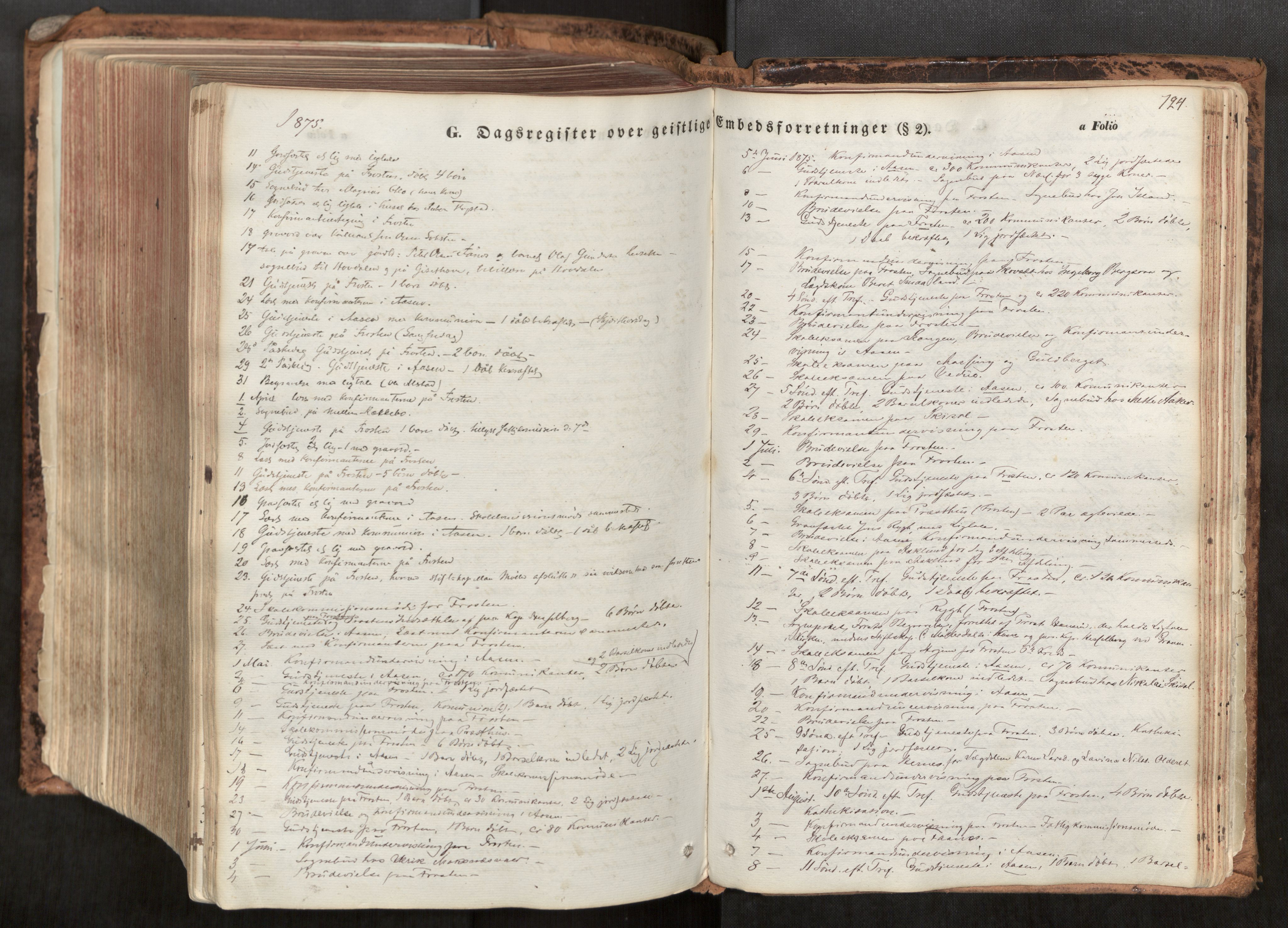 Ministerialprotokoller, klokkerbøker og fødselsregistre - Nord-Trøndelag, SAT/A-1458/713/L0116: Parish register (official) no. 713A07, 1850-1877, p. 724