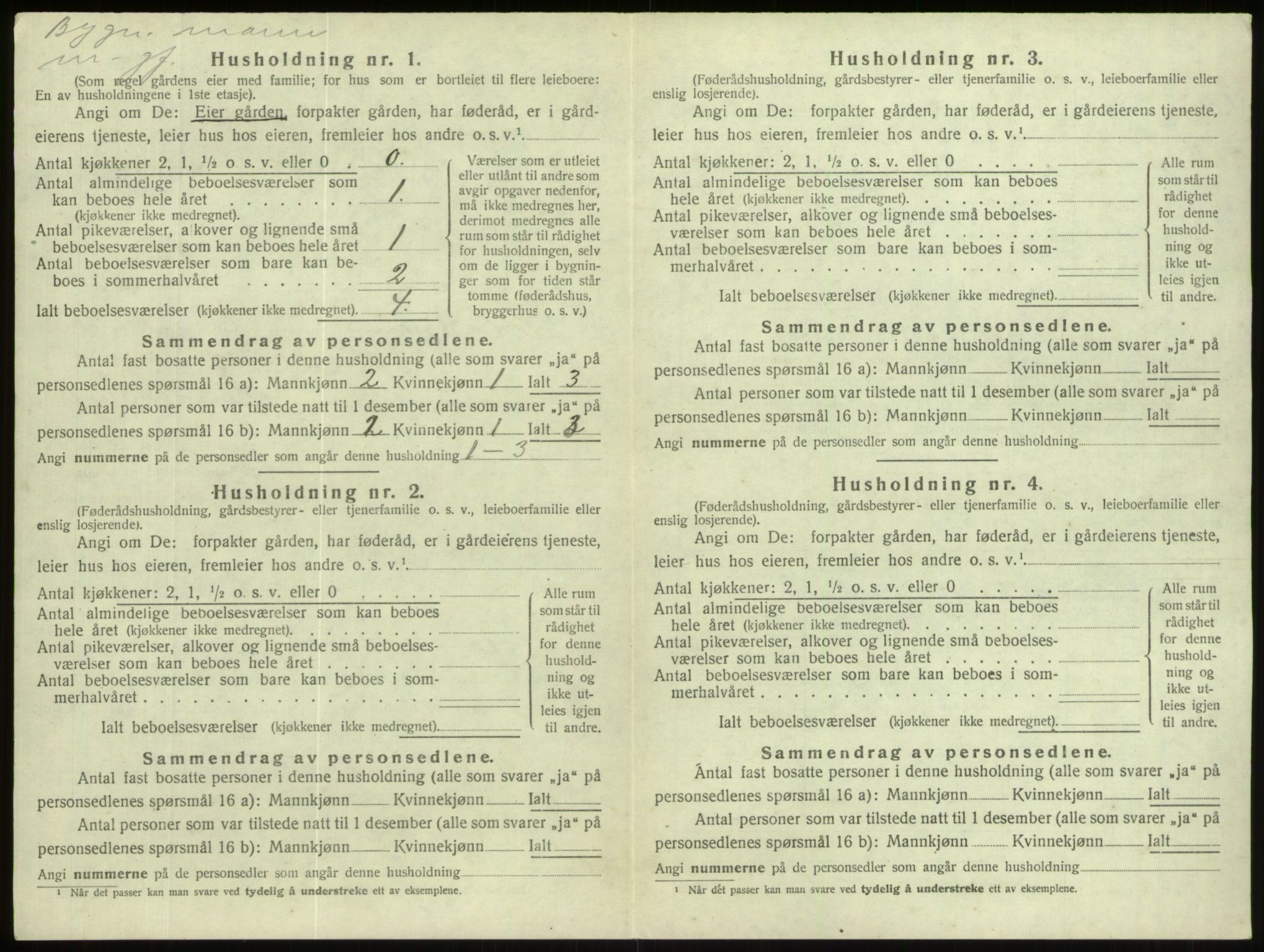 SAB, 1920 census for Gloppen, 1920, p. 650