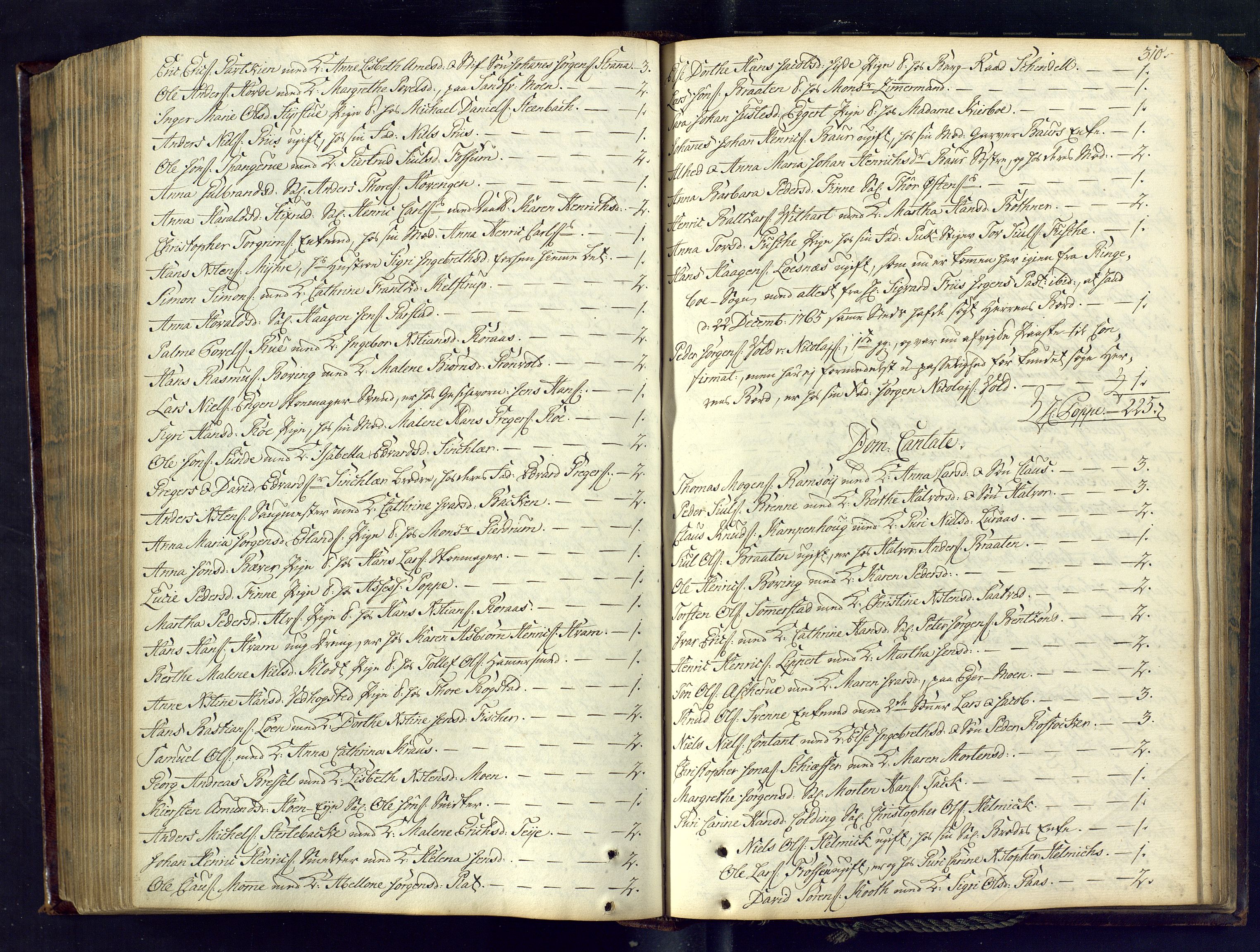 Kongsberg kirkebøker, AV/SAKO-A-22/M/Ma/L0006: Communicants register no. 6, 1761-1766, p. 310