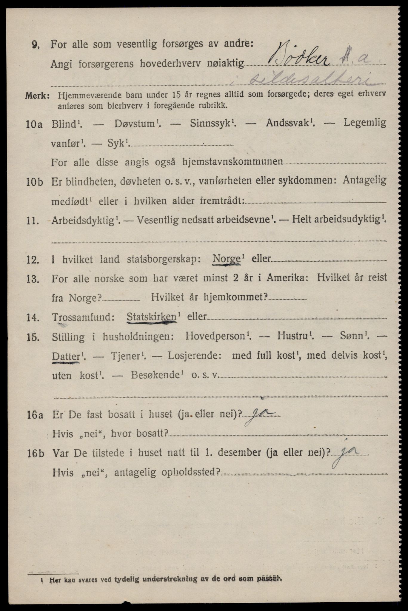 SAST, 1920 census for Torvastad, 1920, p. 2935