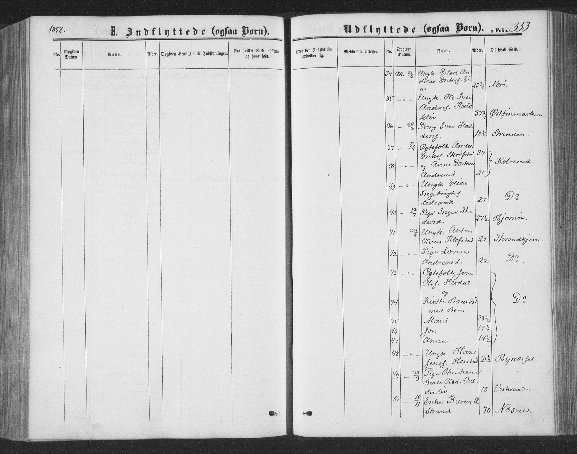 Ministerialprotokoller, klokkerbøker og fødselsregistre - Nord-Trøndelag, SAT/A-1458/773/L0615: Parish register (official) no. 773A06, 1857-1870, p. 353