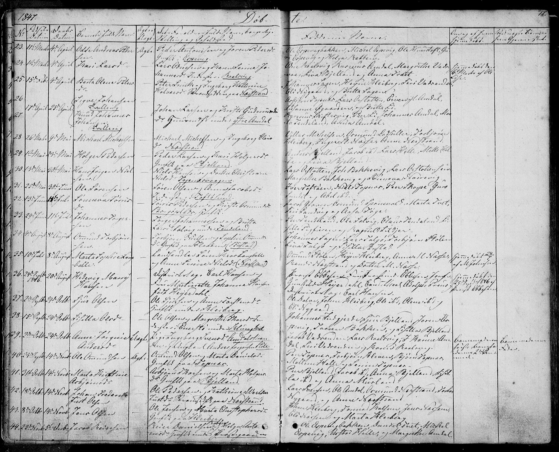 Nedstrand sokneprestkontor, SAST/A-101841/01/IV: Parish register (official) no. A 8, 1839-1860, p. 17