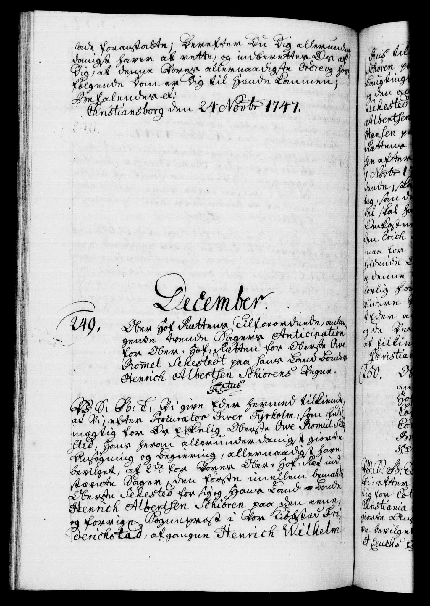 Danske Kanselli 1572-1799, AV/RA-EA-3023/F/Fc/Fca/Fcab/L0031: Norske tegnelser, 1746-1748, p. 334b