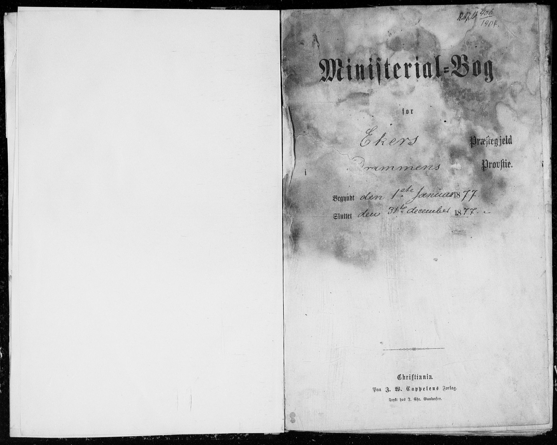 Eiker kirkebøker, AV/SAKO-A-4/G/Ga/L0004: Parish register (copy) no. I 4, 1877-1877