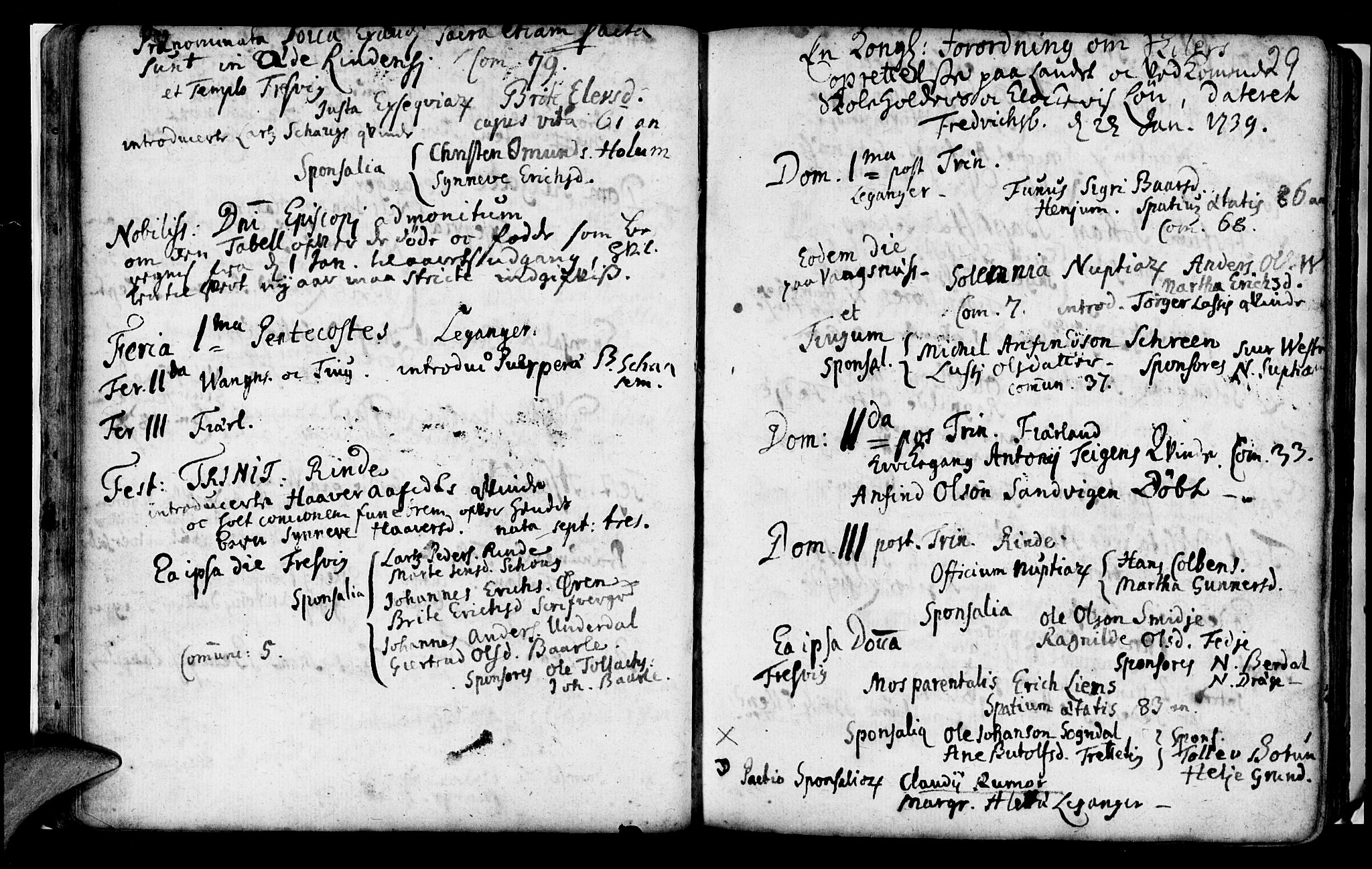 Leikanger sokneprestembete, SAB/A-81001: Parish register (official) no. A 2, 1735-1756, p. 29