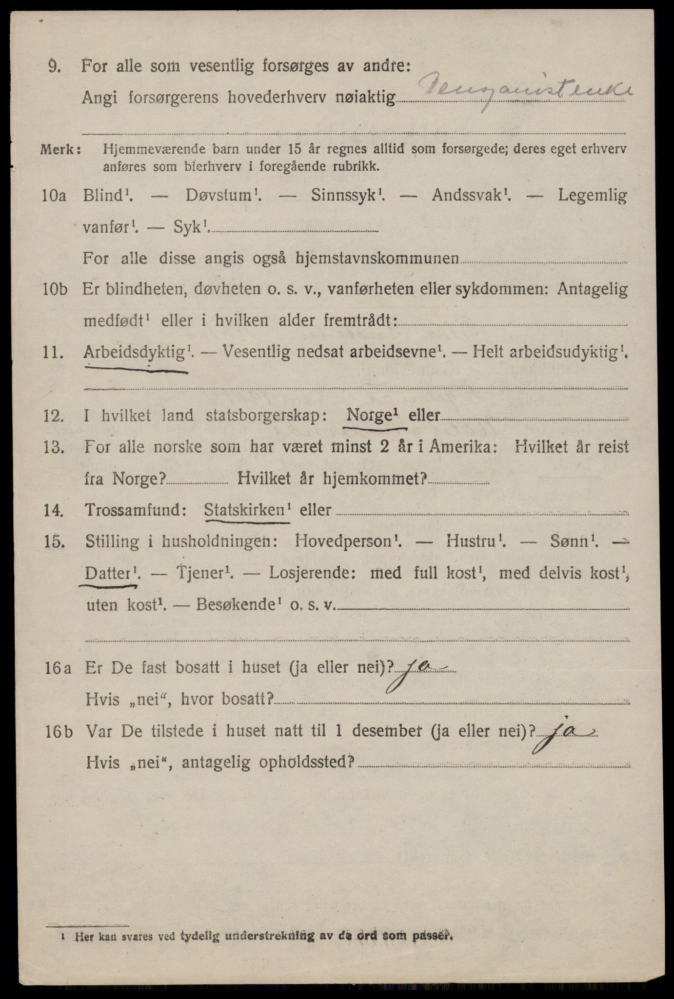 SAST, 1920 census for Skudenes, 1920, p. 3381