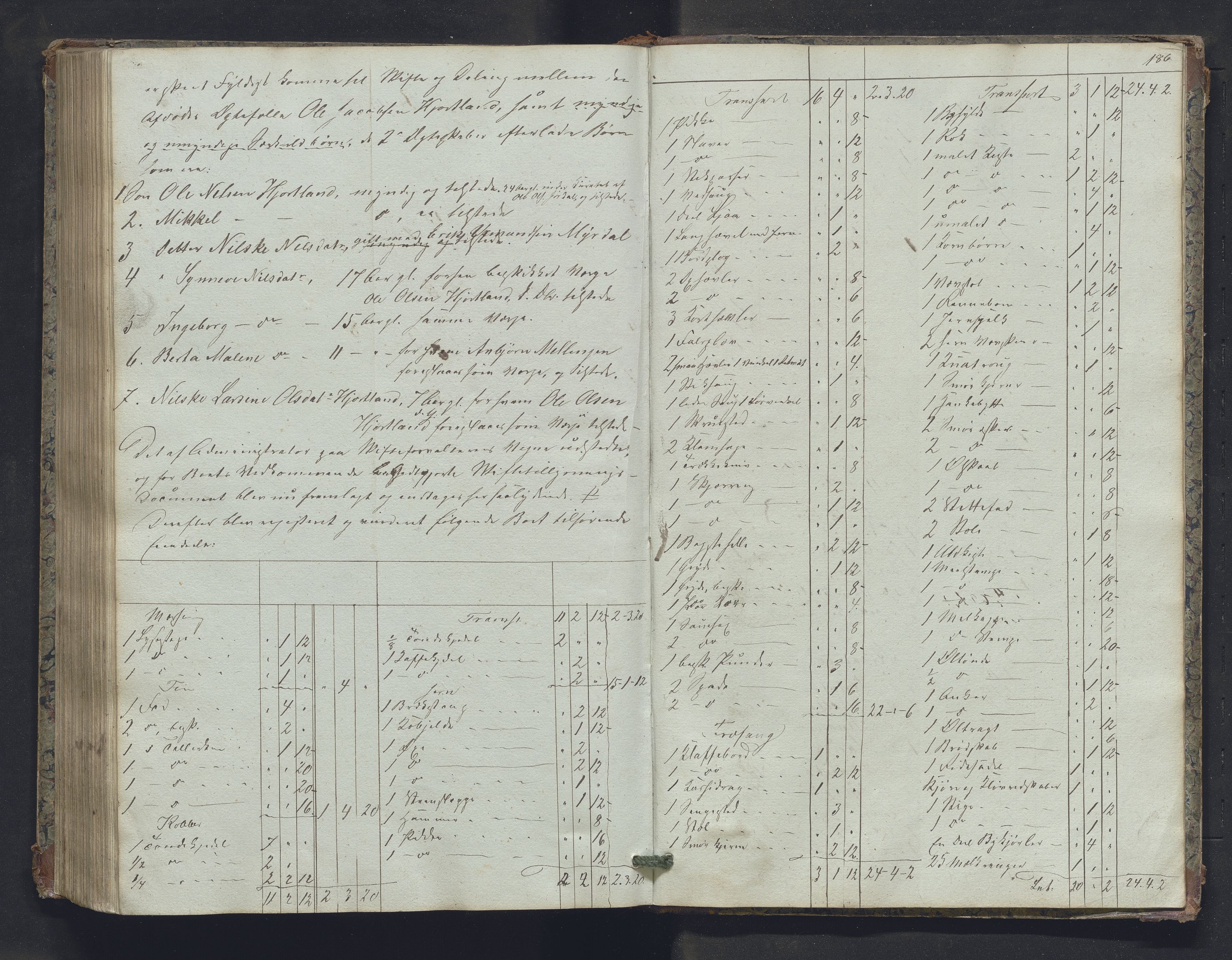 Nordhordland sorenskrivar, AV/SAB-A-2901/1/H/Hb/L0007: Registreringsprotokollar, 1855-1869, p. 186