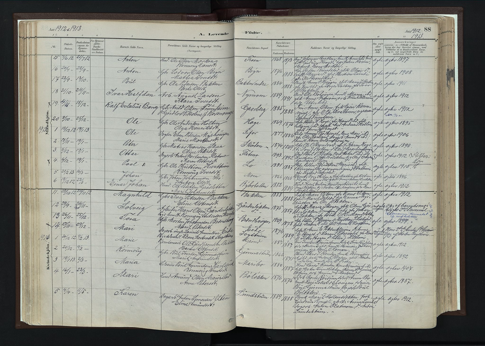 Nord-Fron prestekontor, AV/SAH-PREST-080/H/Ha/Haa/L0004: Parish register (official) no. 4, 1884-1914, p. 88