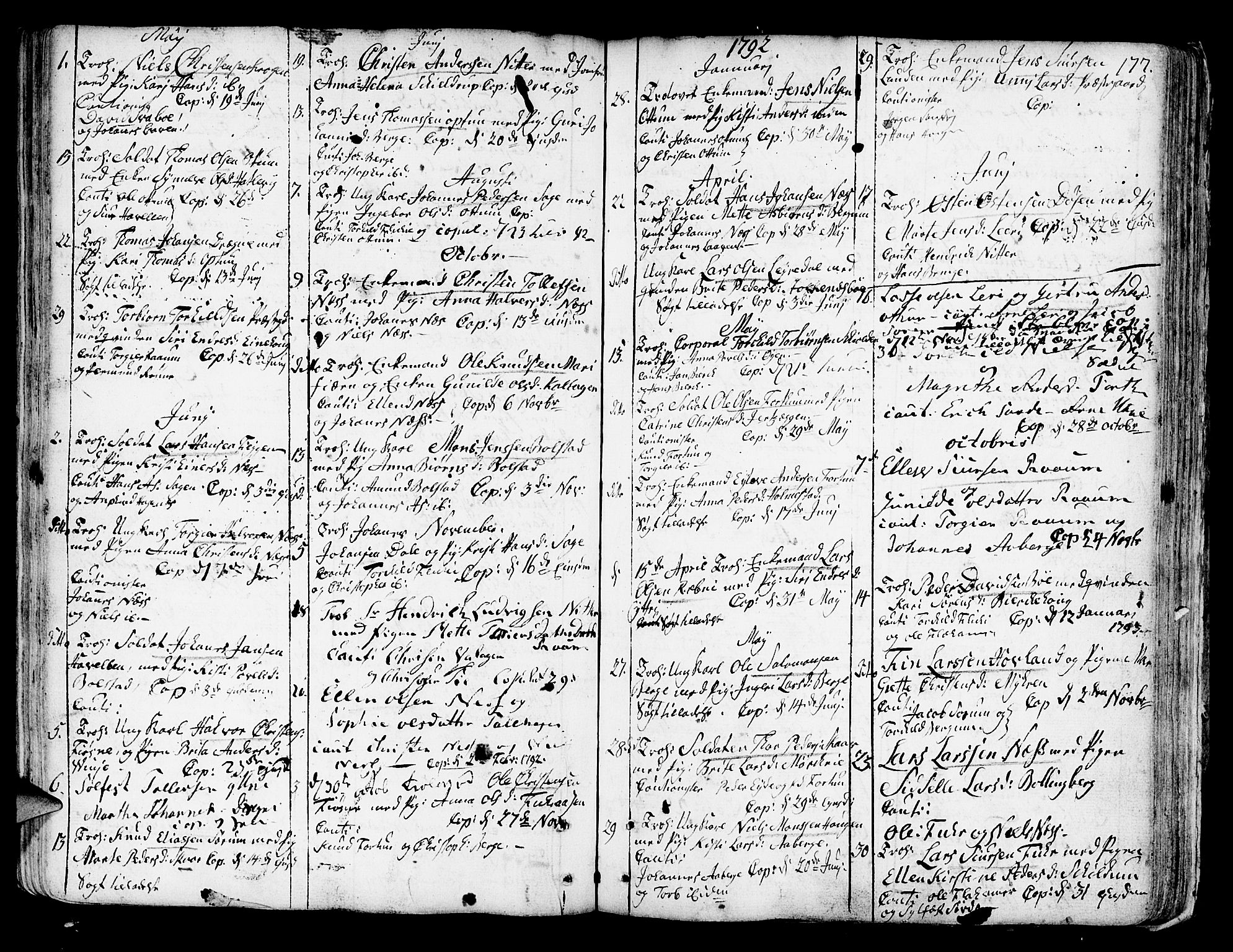 Luster sokneprestembete, AV/SAB-A-81101/H/Haa/Haaa/L0001: Parish register (official) no. A 1, 1731-1803, p. 177