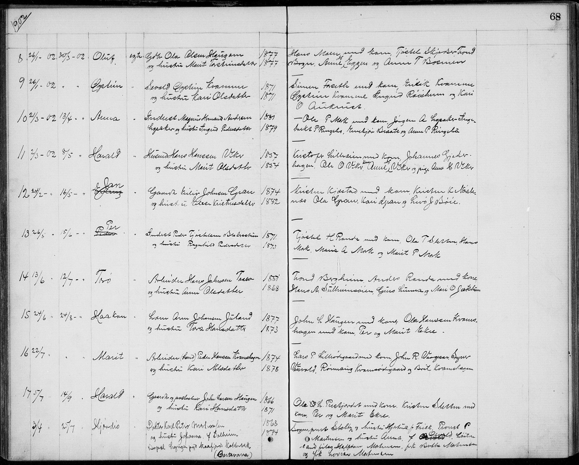 Lom prestekontor, AV/SAH-PREST-070/L/L0013: Parish register (copy) no. 13, 1874-1938, p. 68