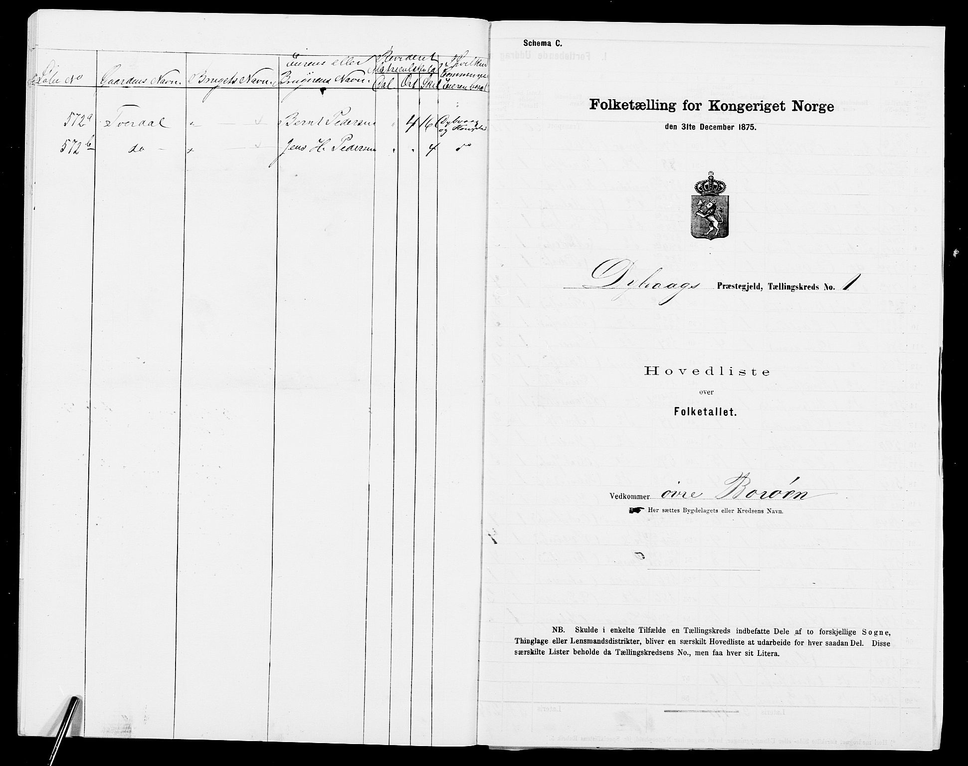 SAK, 1875 census for 0915P Dypvåg, 1875, p. 28