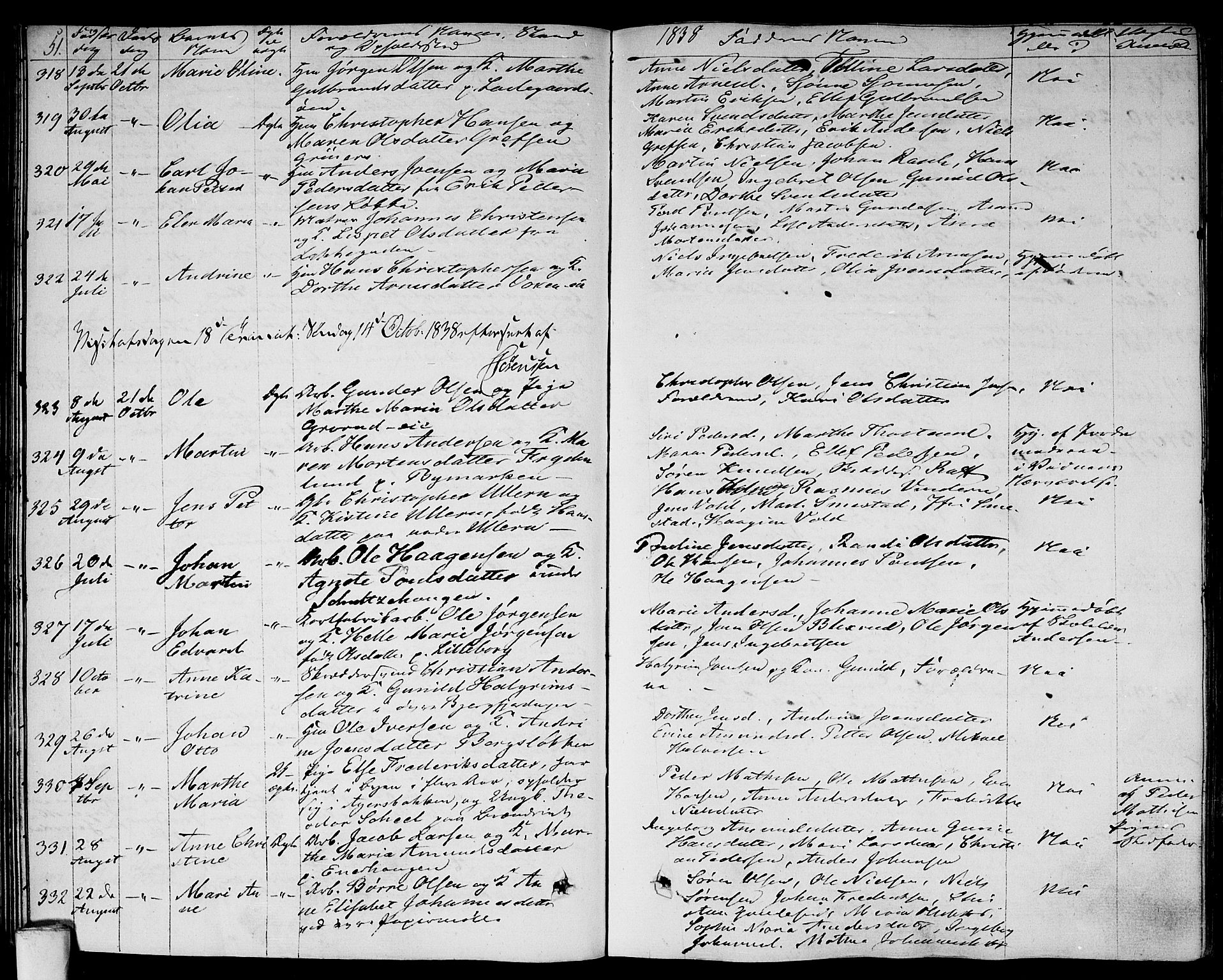 Aker prestekontor kirkebøker, AV/SAO-A-10861/F/L0016: Parish register (official) no. 16, 1827-1841, p. 51