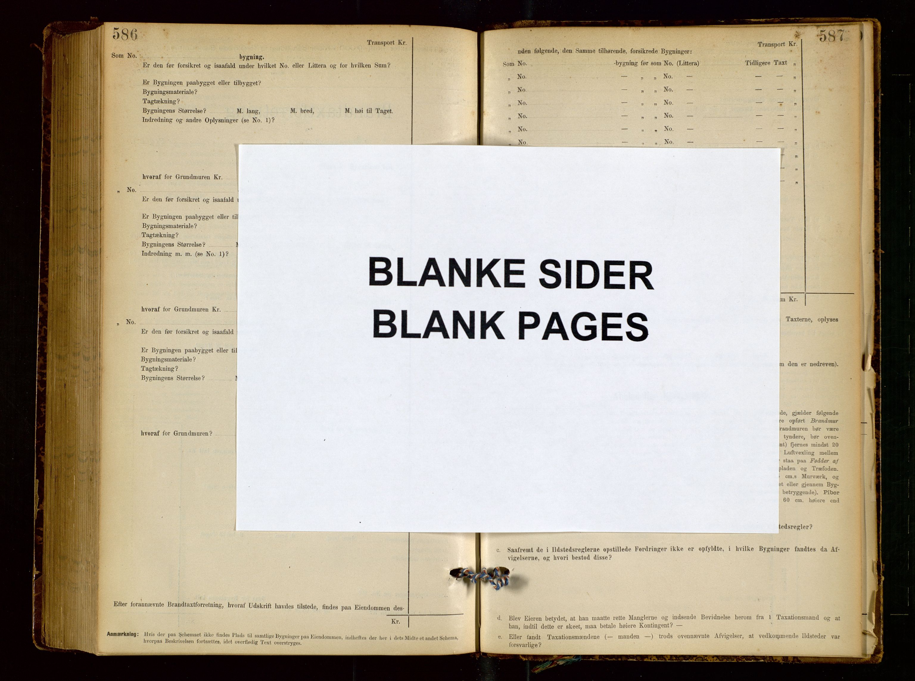 Skjold lensmannskontor, AV/SAST-A-100182/Gob/L0001: "Brandtaxationsprotokol for Skjold Lensmandsdistrikt Ryfylke Fogderi", 1894-1939, p. 586-587