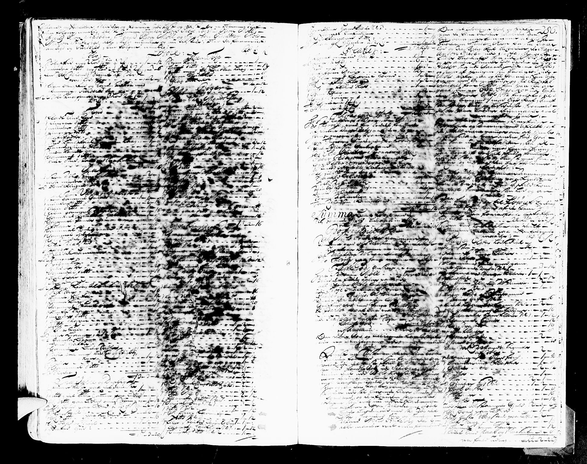 Mandal sorenskriveri, SAK/1221-0005/001/H/Hc/L0008: Skifteprotokoll med register, original i eske nr 4a, 1693-1702, p. 285b-286a