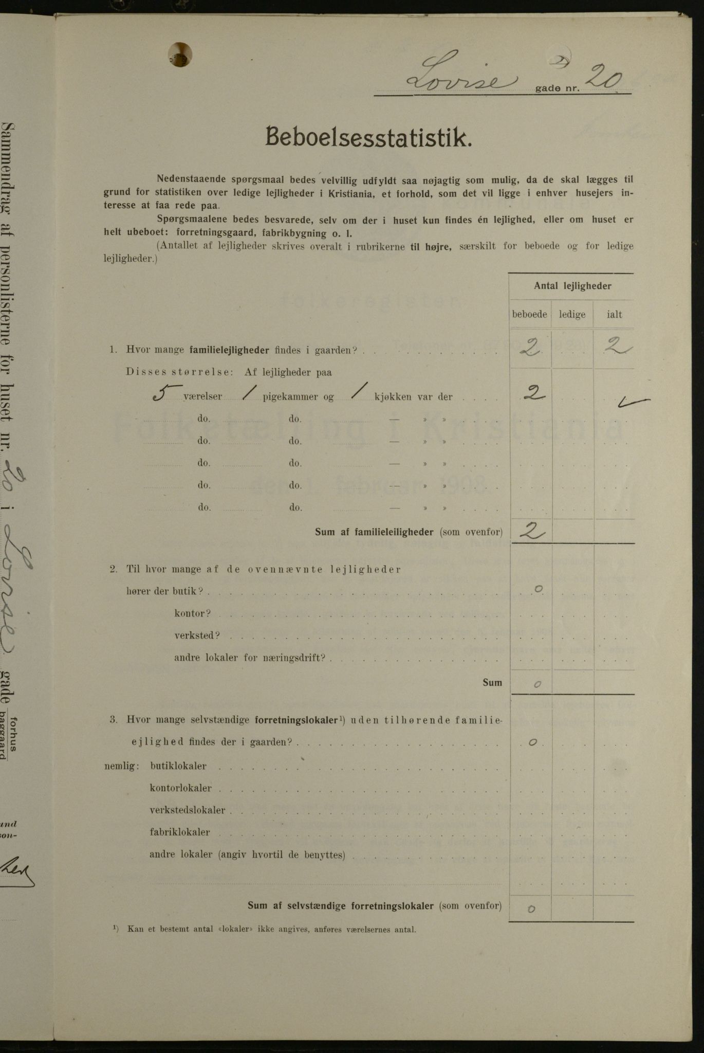 OBA, Municipal Census 1908 for Kristiania, 1908, p. 52297