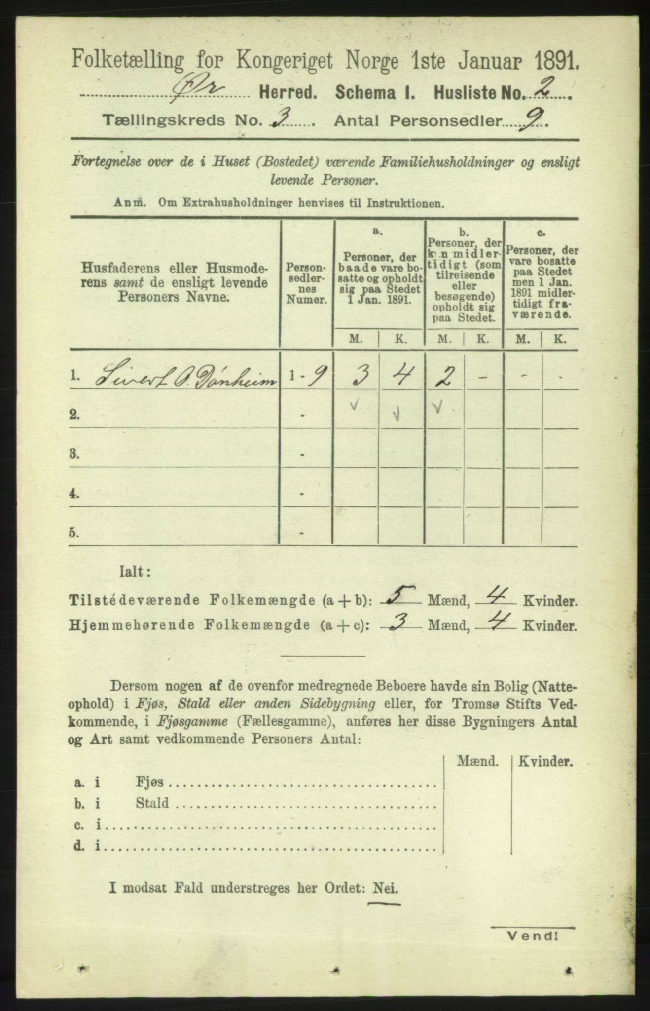 RA, 1891 census for 1558 Øre, 1891, p. 1027