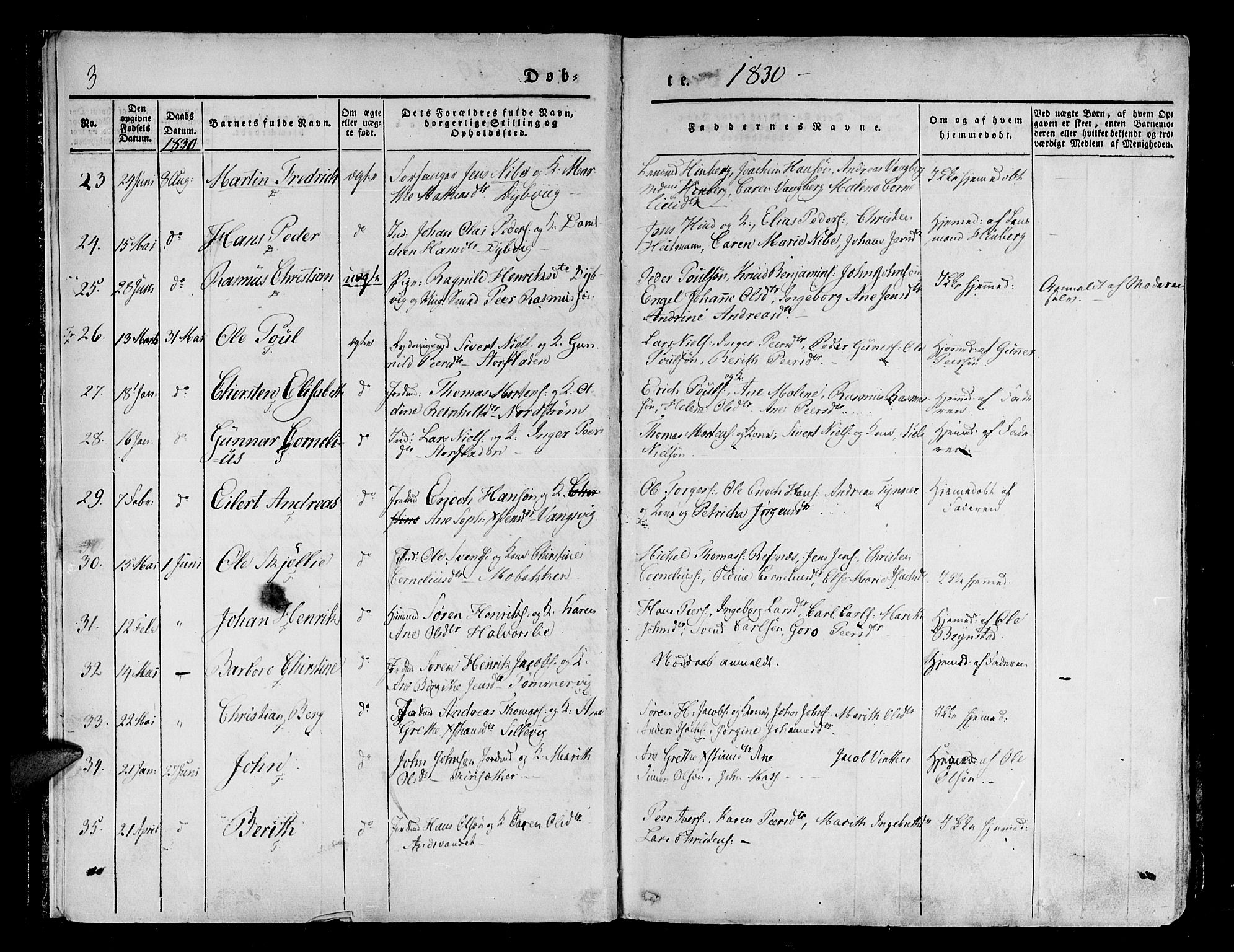 Tranøy sokneprestkontor, SATØ/S-1313/I/Ia/Iaa/L0005kirke: Parish register (official) no. 5, 1829-1844, p. 3
